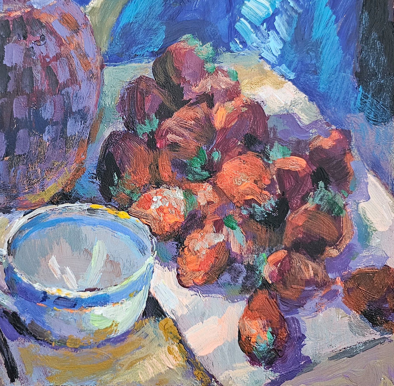 Acrylic painting still life with strawberries Vyacheslav Petrovich Babac - 6
