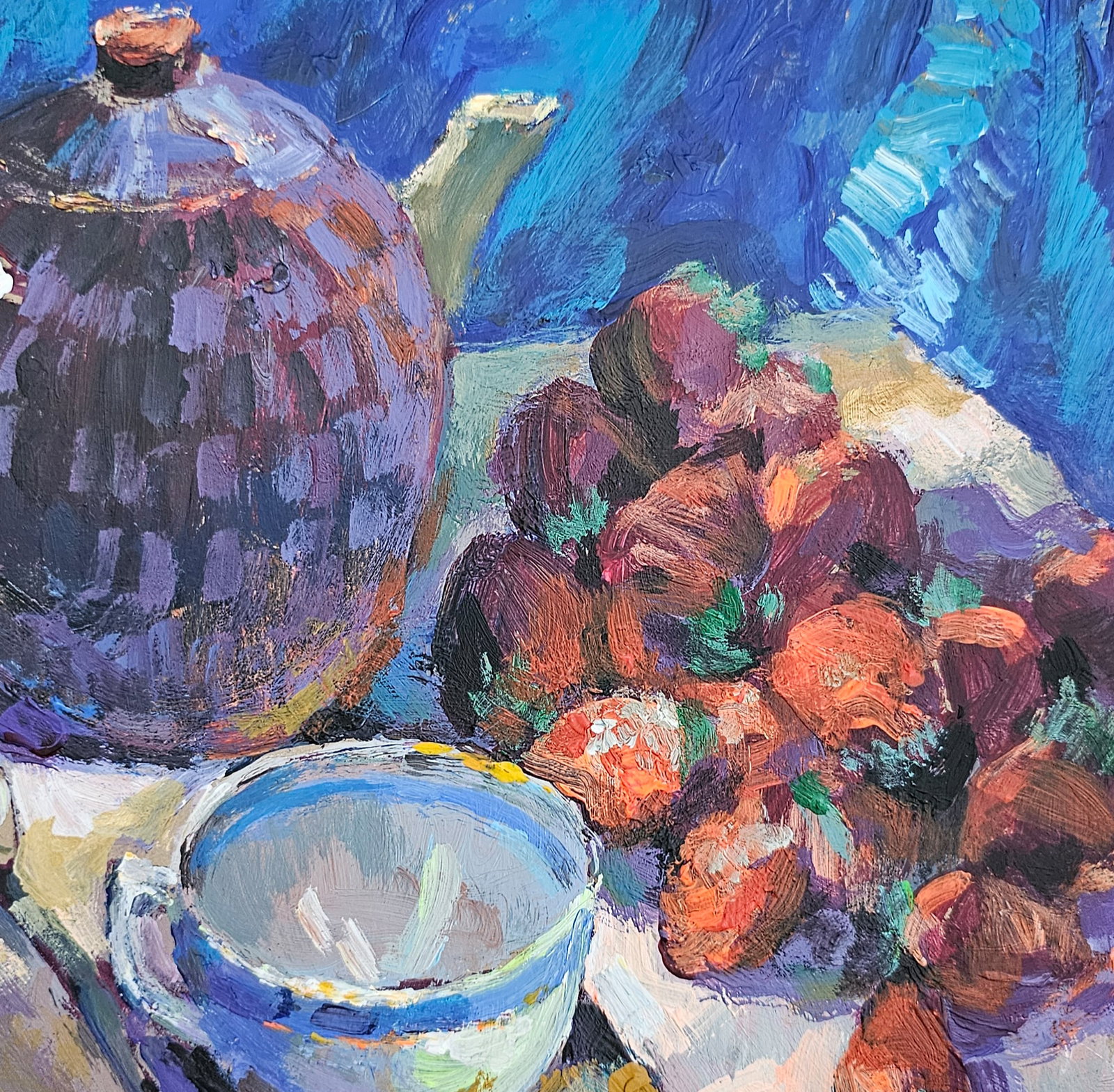 Acrylic painting still life with strawberries Vyacheslav Petrovich Babac - 7