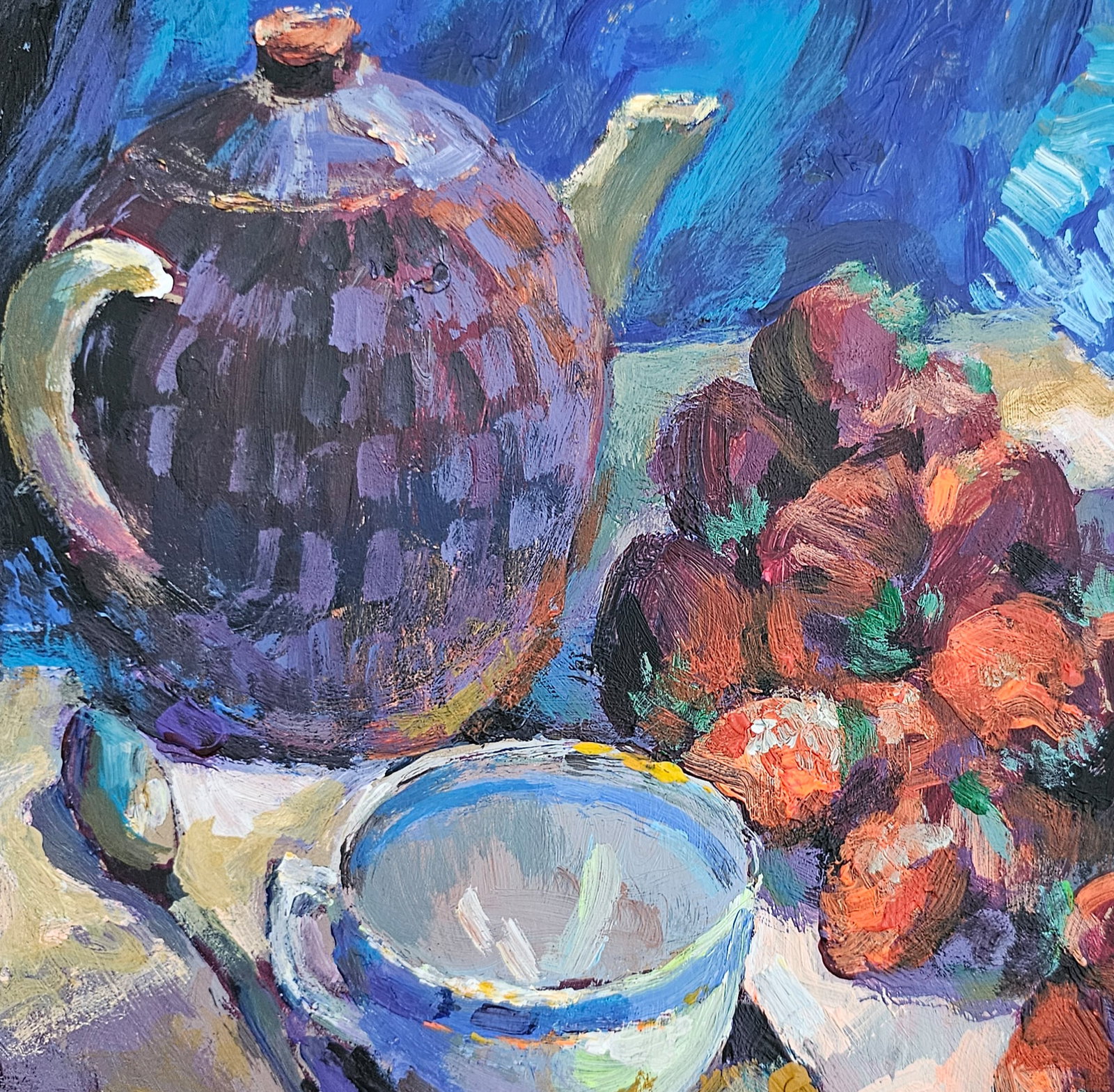 Acrylic painting still life with strawberries Vyacheslav Petrovich Babac - 8