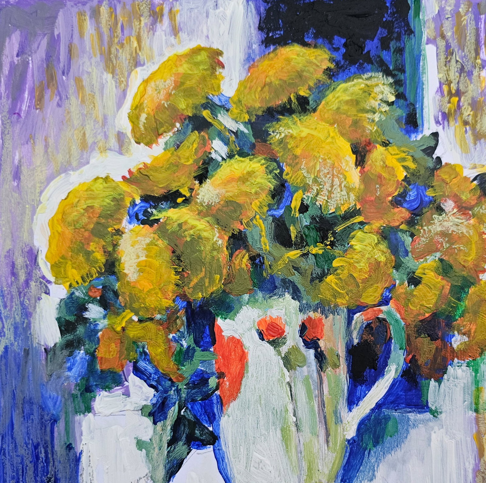 Acrylic painting Dandelions Vyacheslav Petrovich Babac - 3