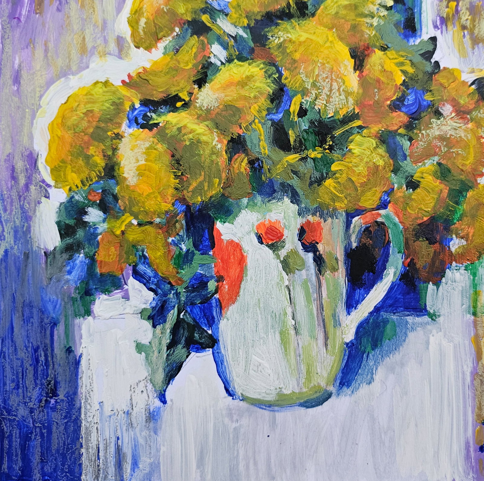 Acrylic painting Dandelions Vyacheslav Petrovich Babac - 5