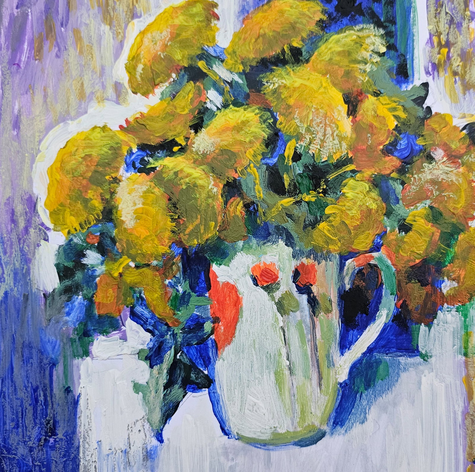 Acrylic painting Dandelions Vyacheslav Petrovich Babac - 8