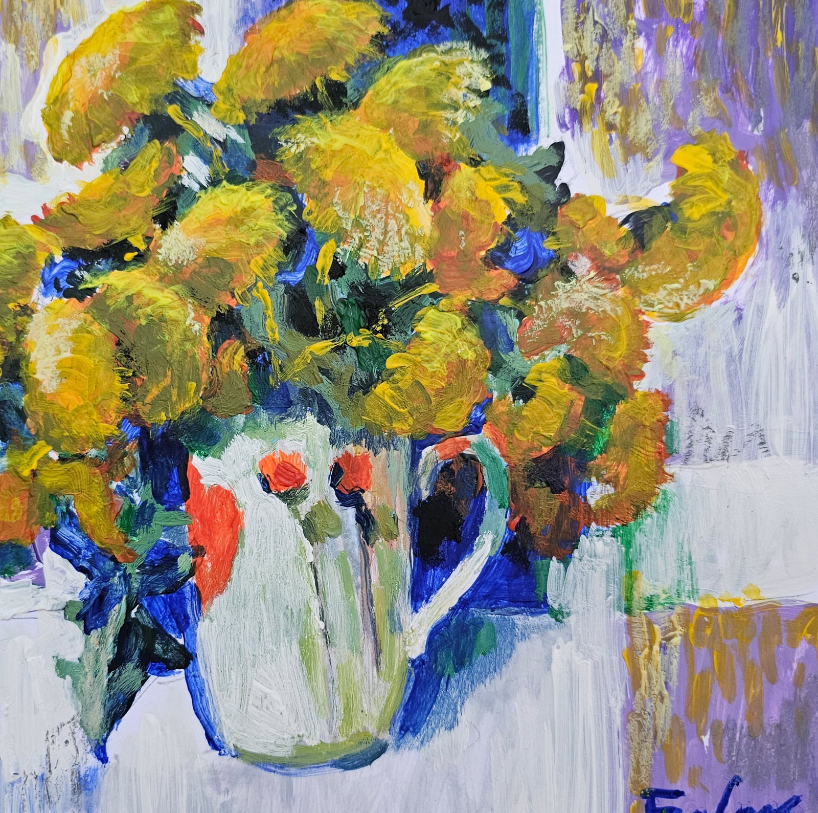 Acrylic painting Dandelions Vyacheslav Petrovich Babac - 9