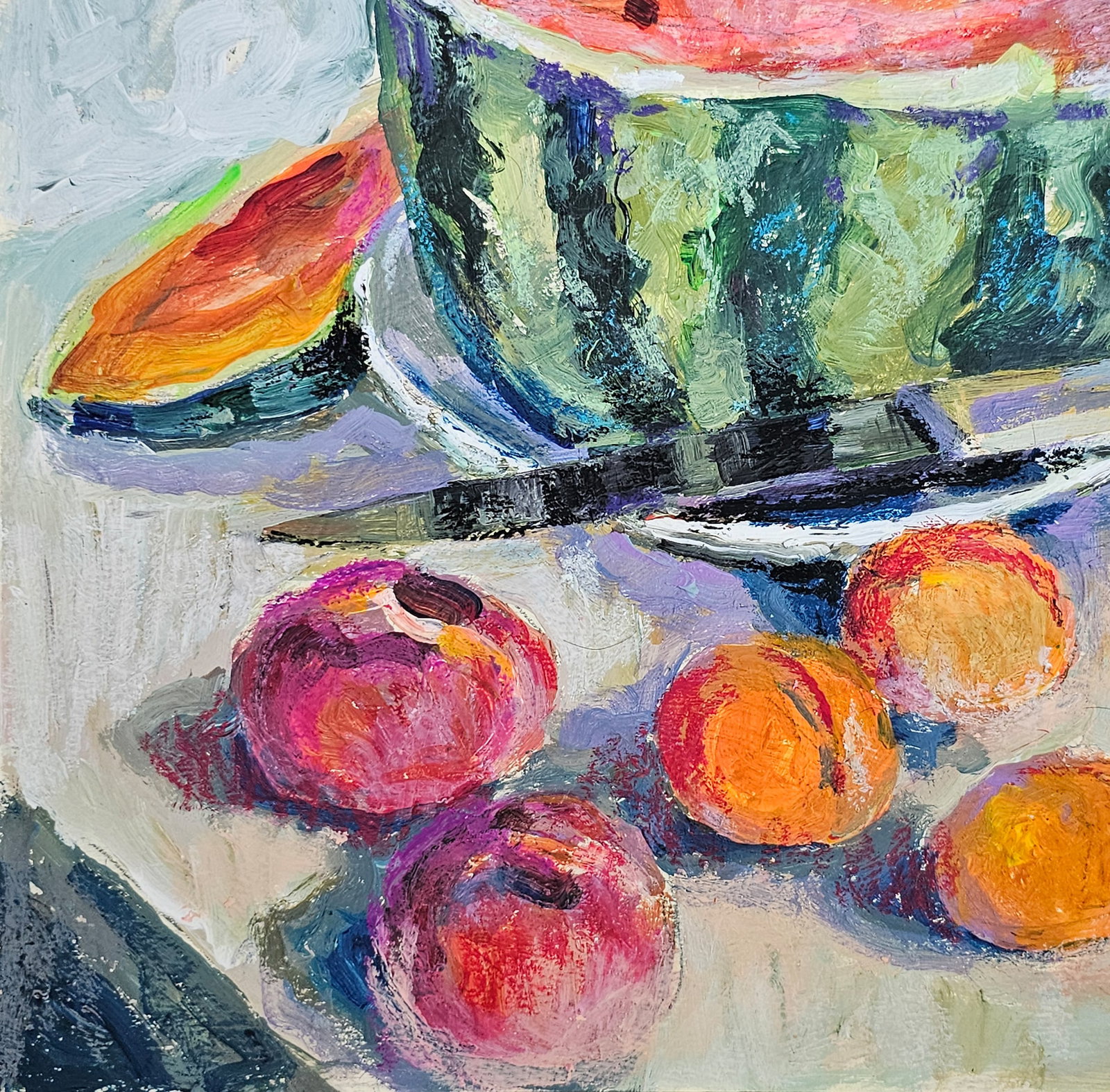 Acrylic painting Still life with watermelon Vyacheslav Petrovich Babac - 5