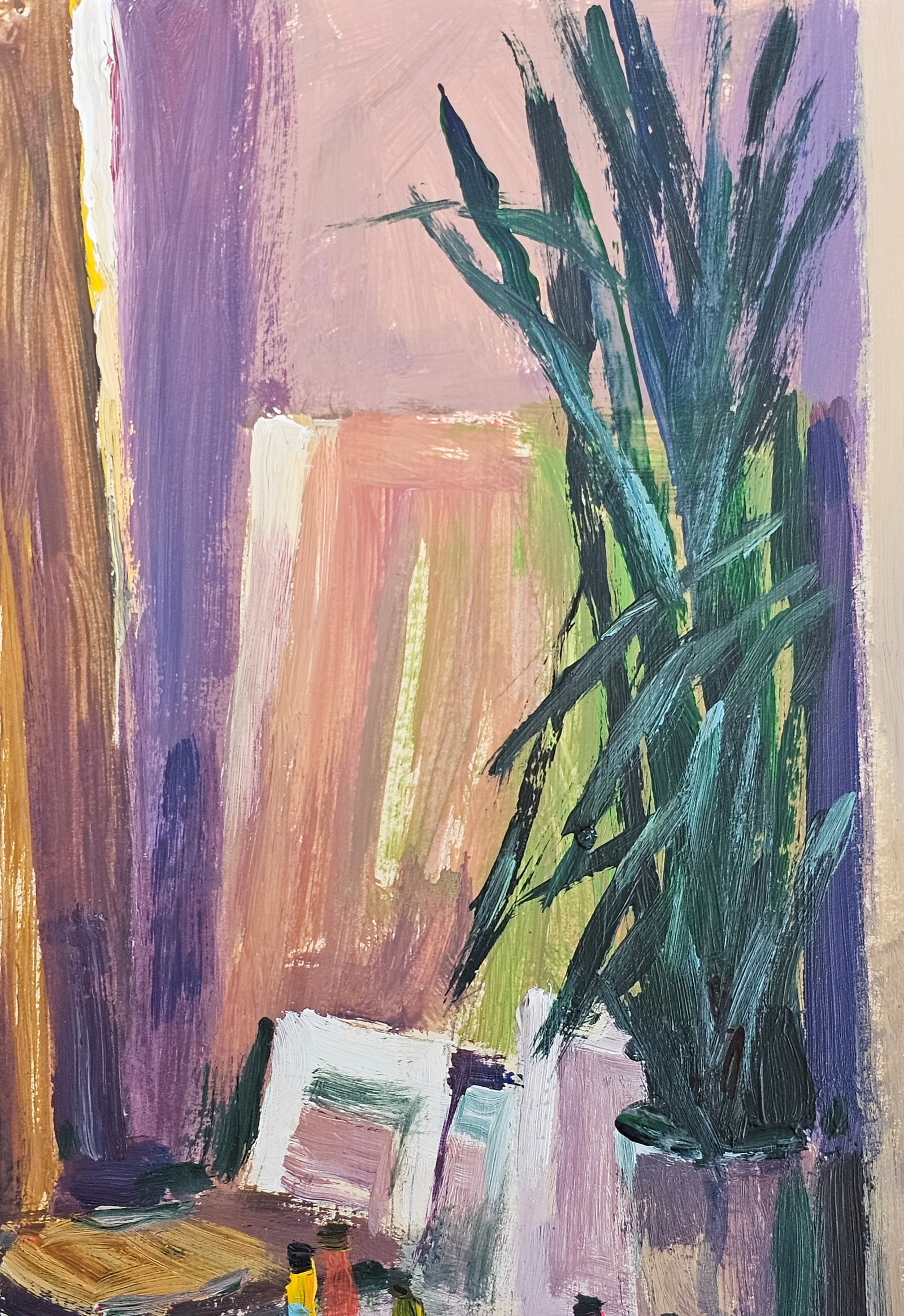 Acrylic painting A corner of the workshop Vyacheslav Petrovich Babac - 3