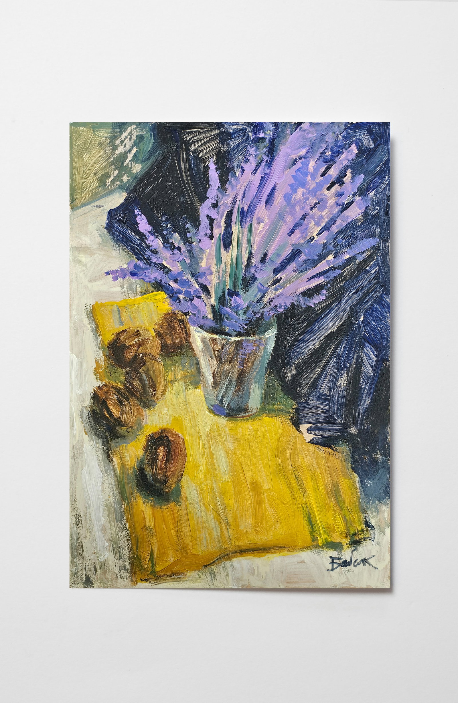Acrylic painting still life with lavender Vyacheslav Petrovich Babac - 10