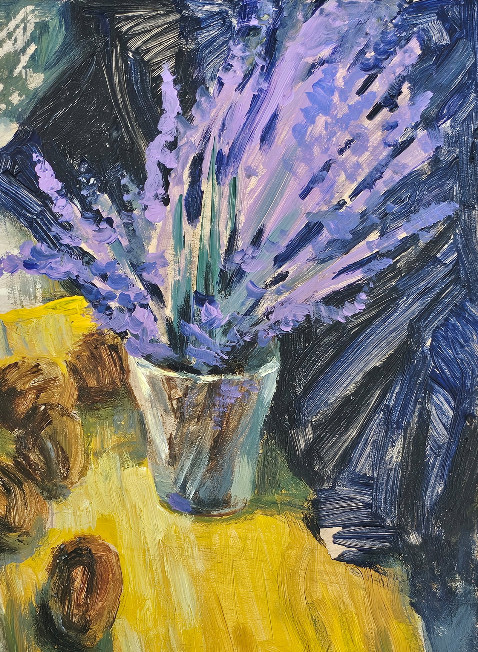 Acrylic painting still life with lavender Vyacheslav Petrovich Babac - 4
