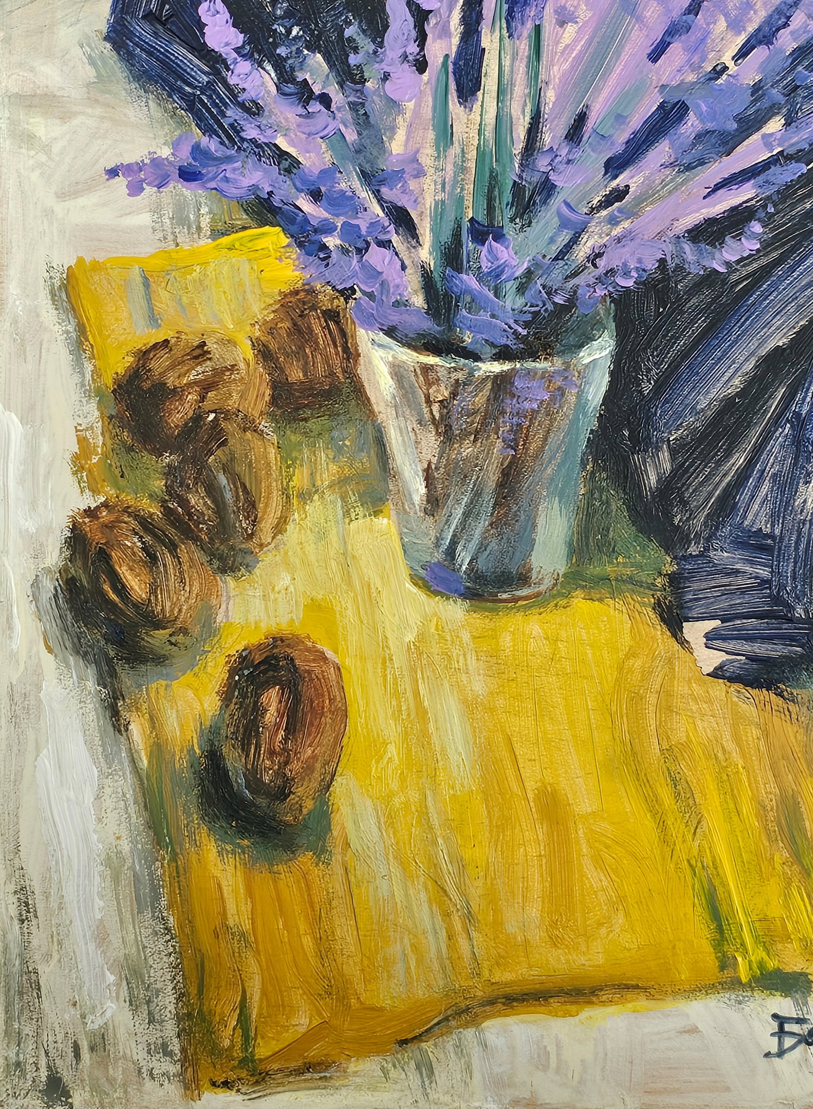 Acrylic painting still life with lavender Vyacheslav Petrovich Babac - 5