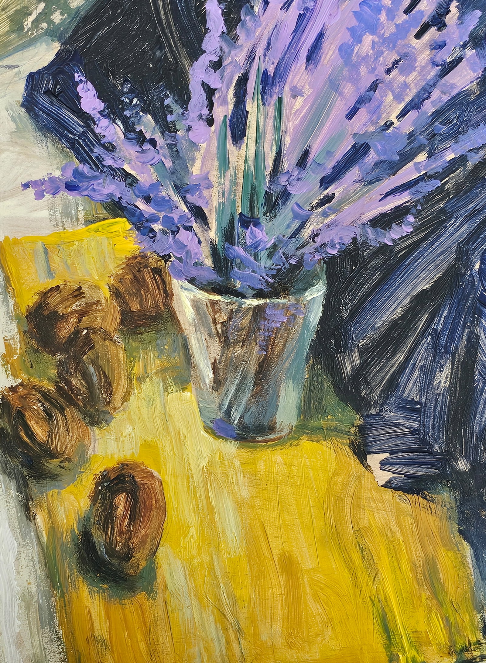 Acrylic painting still life with lavender Vyacheslav Petrovich Babac - 7