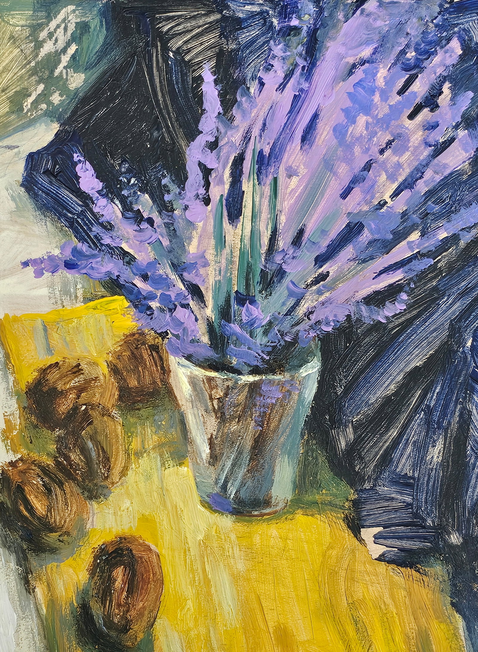 Acrylic painting still life with lavender Vyacheslav Petrovich Babac - 8