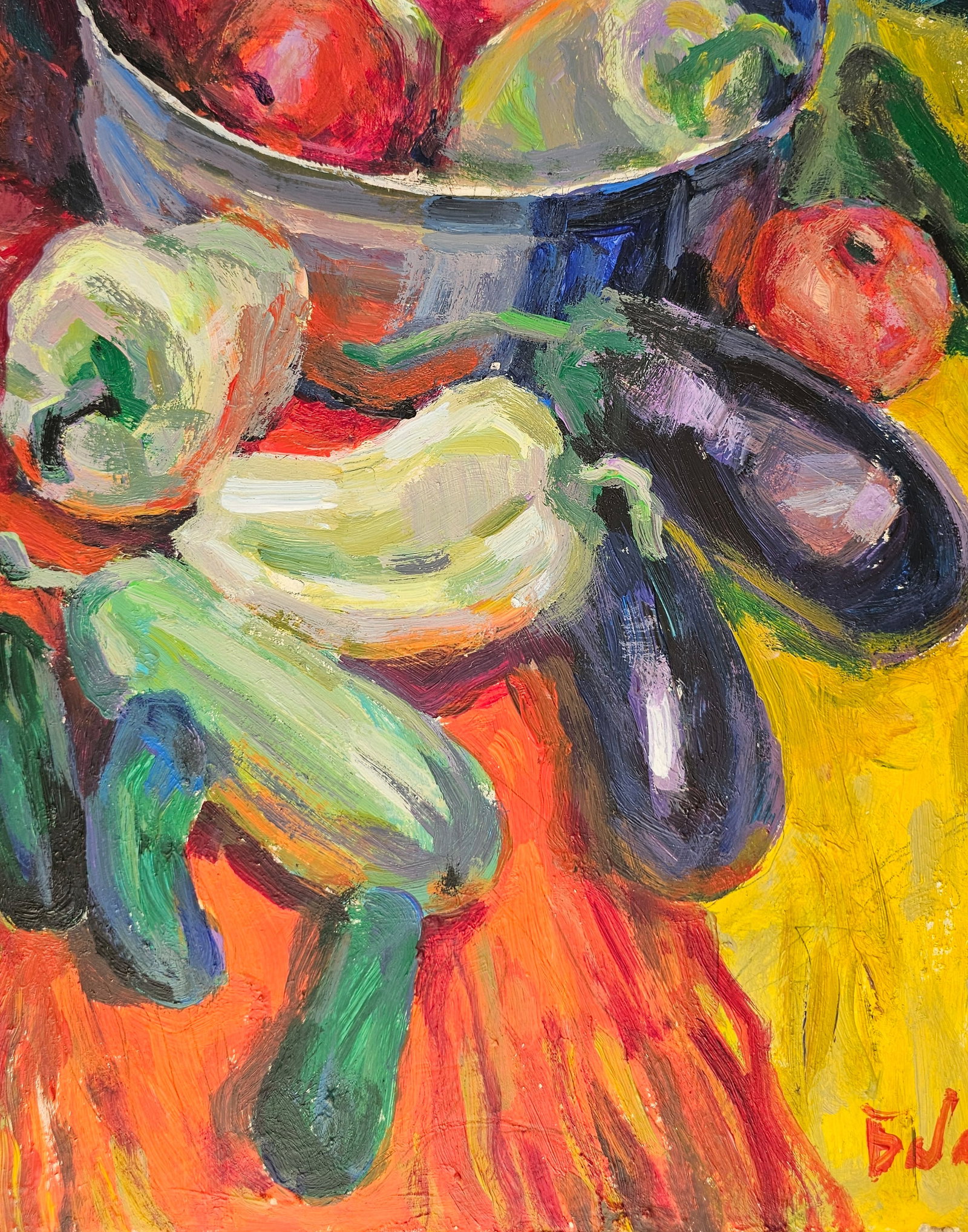 Acrylic painting vegetables from the market Vyacheslav Petrovich Babac - 8