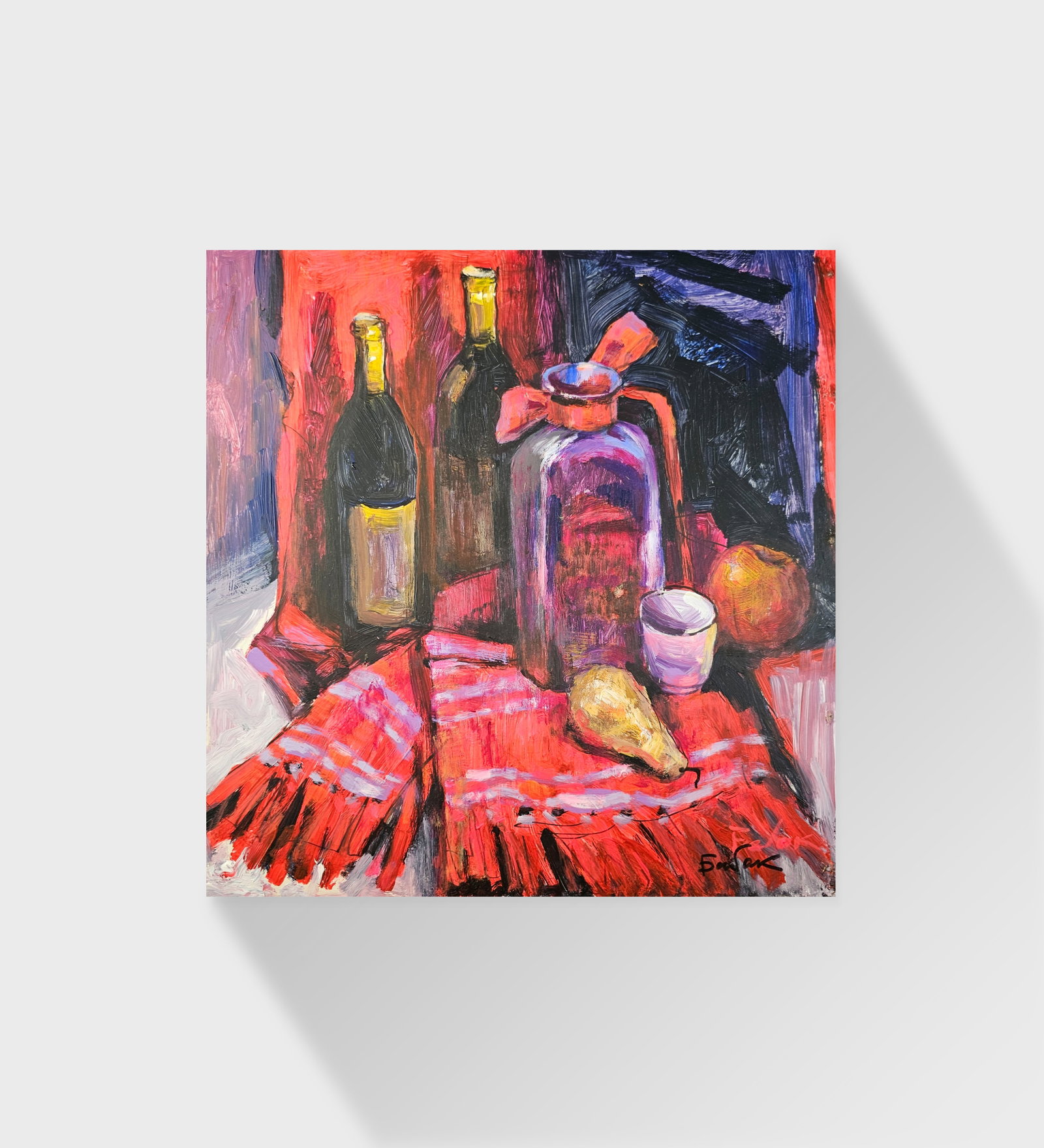 Acrylic painting still life in red Vyacheslav Petrovich Babac - 10