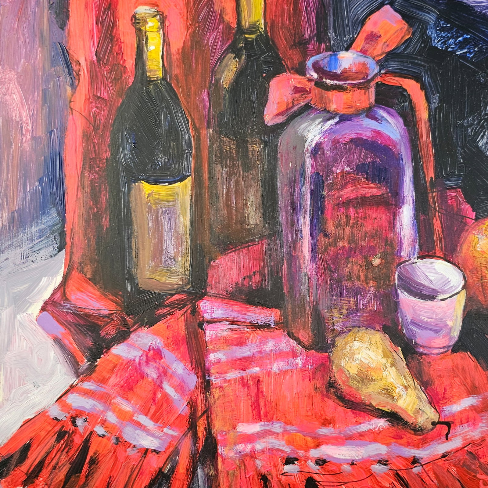 Acrylic painting still life in red Vyacheslav Petrovich Babac - 8