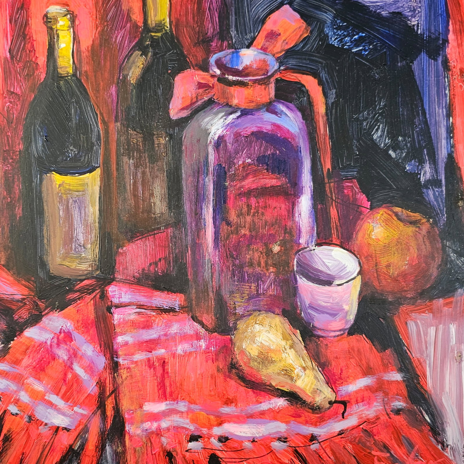 Acrylic painting still life in red Vyacheslav Petrovich Babac - 9