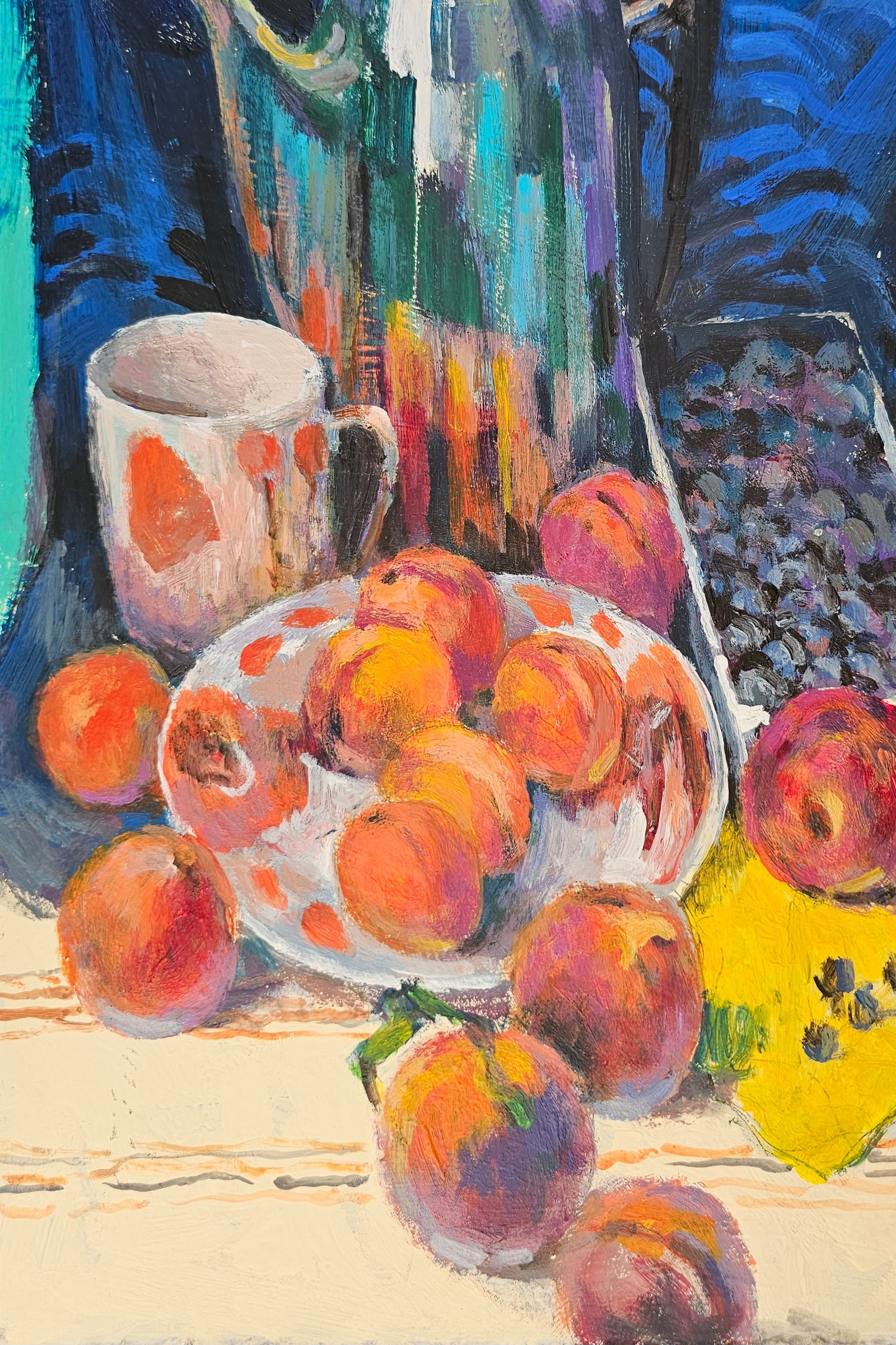 Acrylic painting Still life with apricots Vyacheslav Petrovich Babac - 5