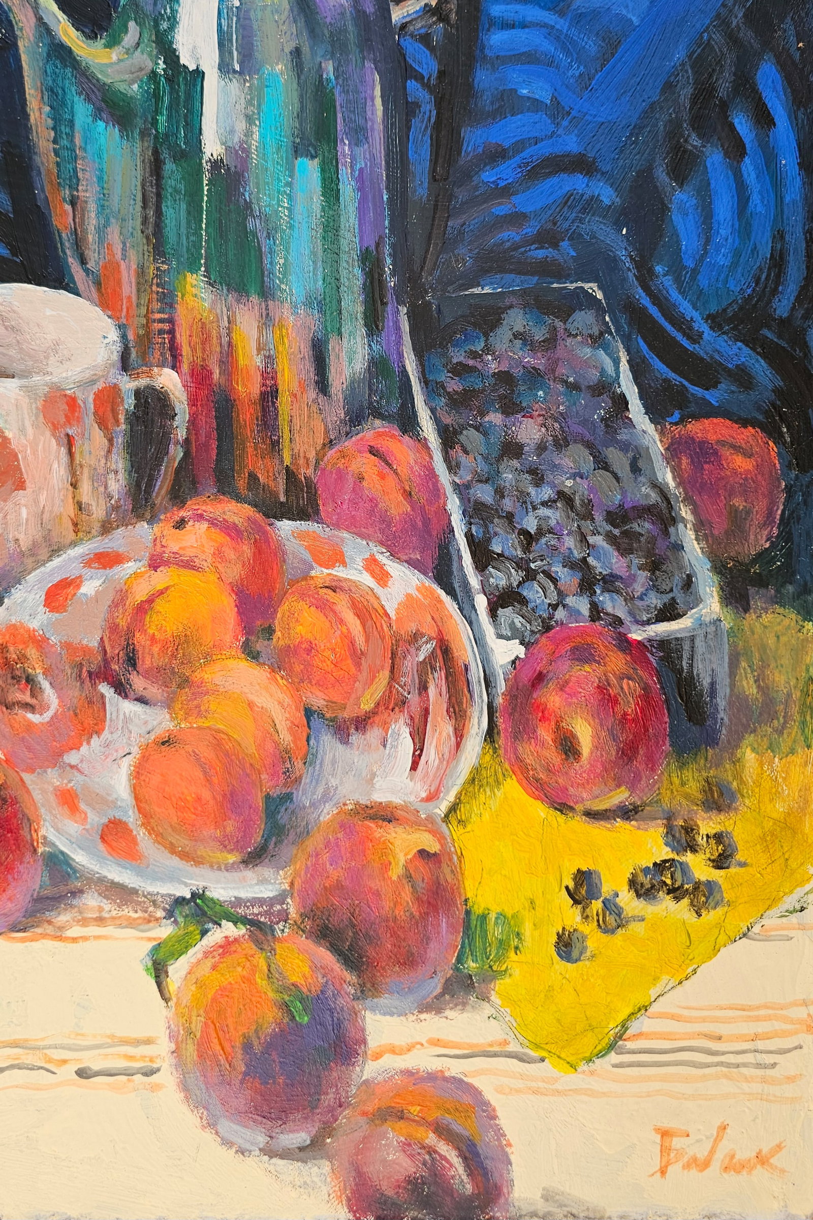 Acrylic painting Still life with apricots Vyacheslav Petrovich Babac - 6