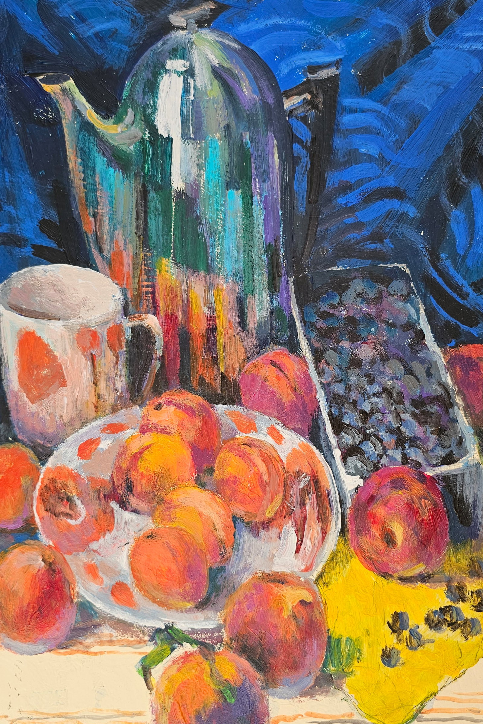 Acrylic painting Still life with apricots Vyacheslav Petrovich Babac - 7
