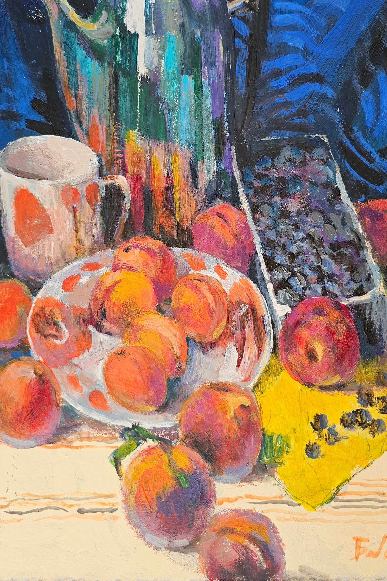 Acrylic painting Still life with apricots Vyacheslav Petrovich Babac - 9