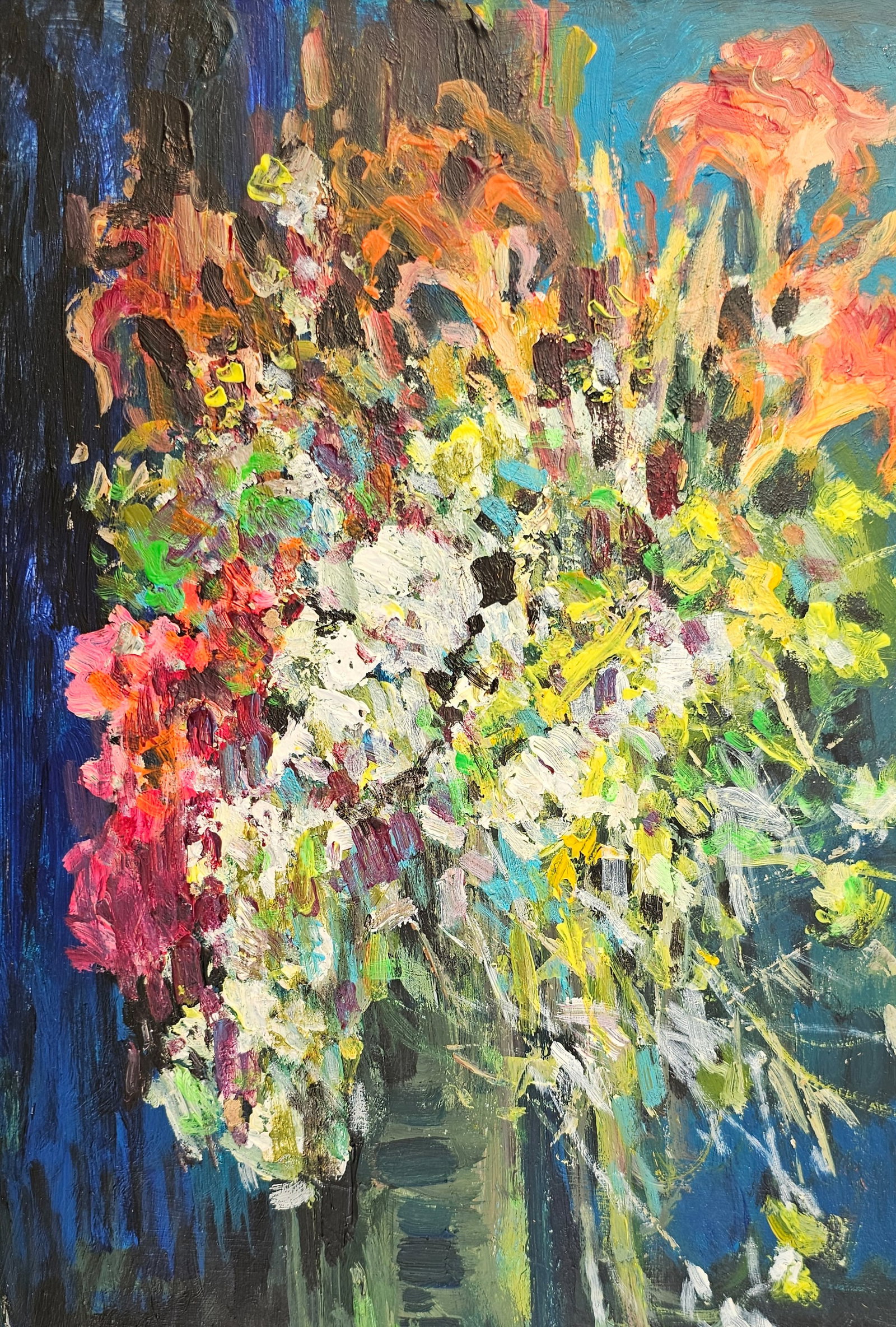 Acrylic painting still life with flowers Vyacheslav Petrovich Babac - 3