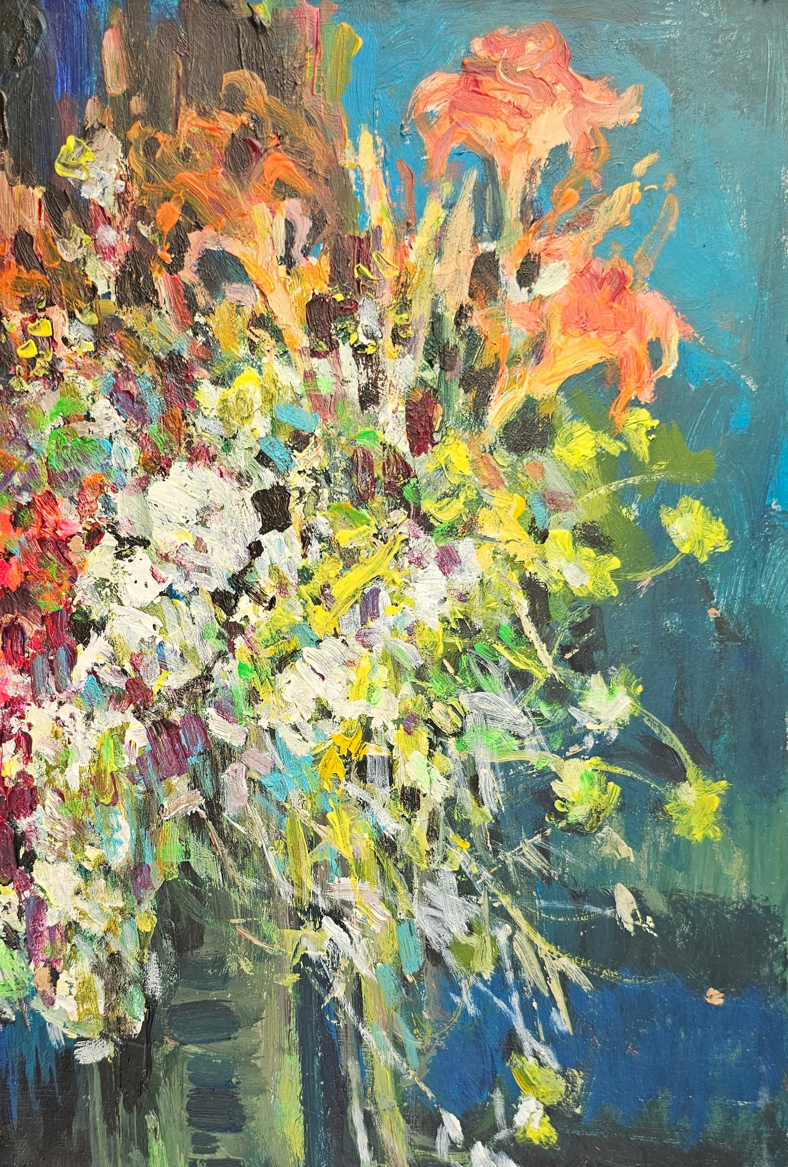 Acrylic painting still life with flowers Vyacheslav Petrovich Babac - 4