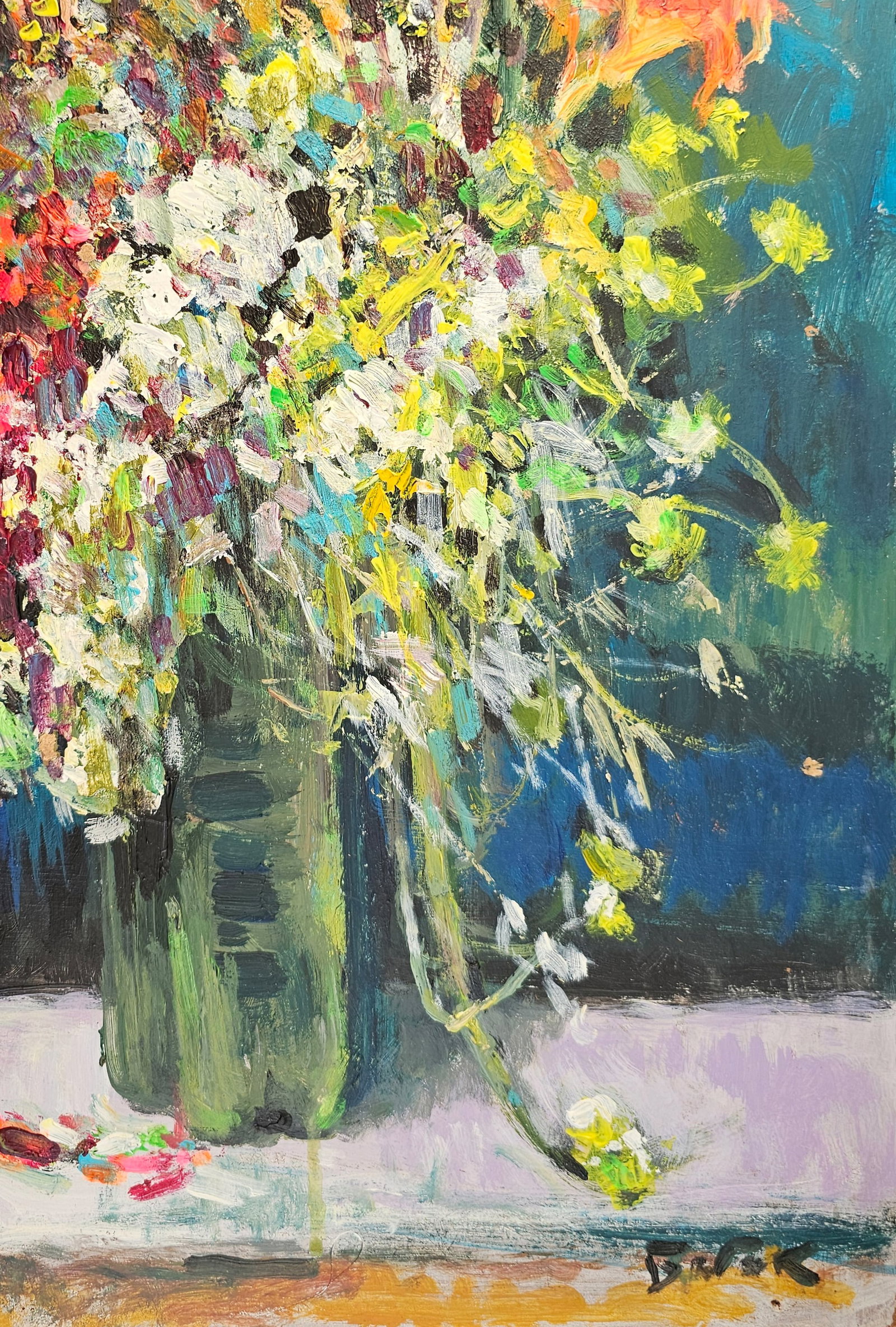 Acrylic painting still life with flowers Vyacheslav Petrovich Babac - 6