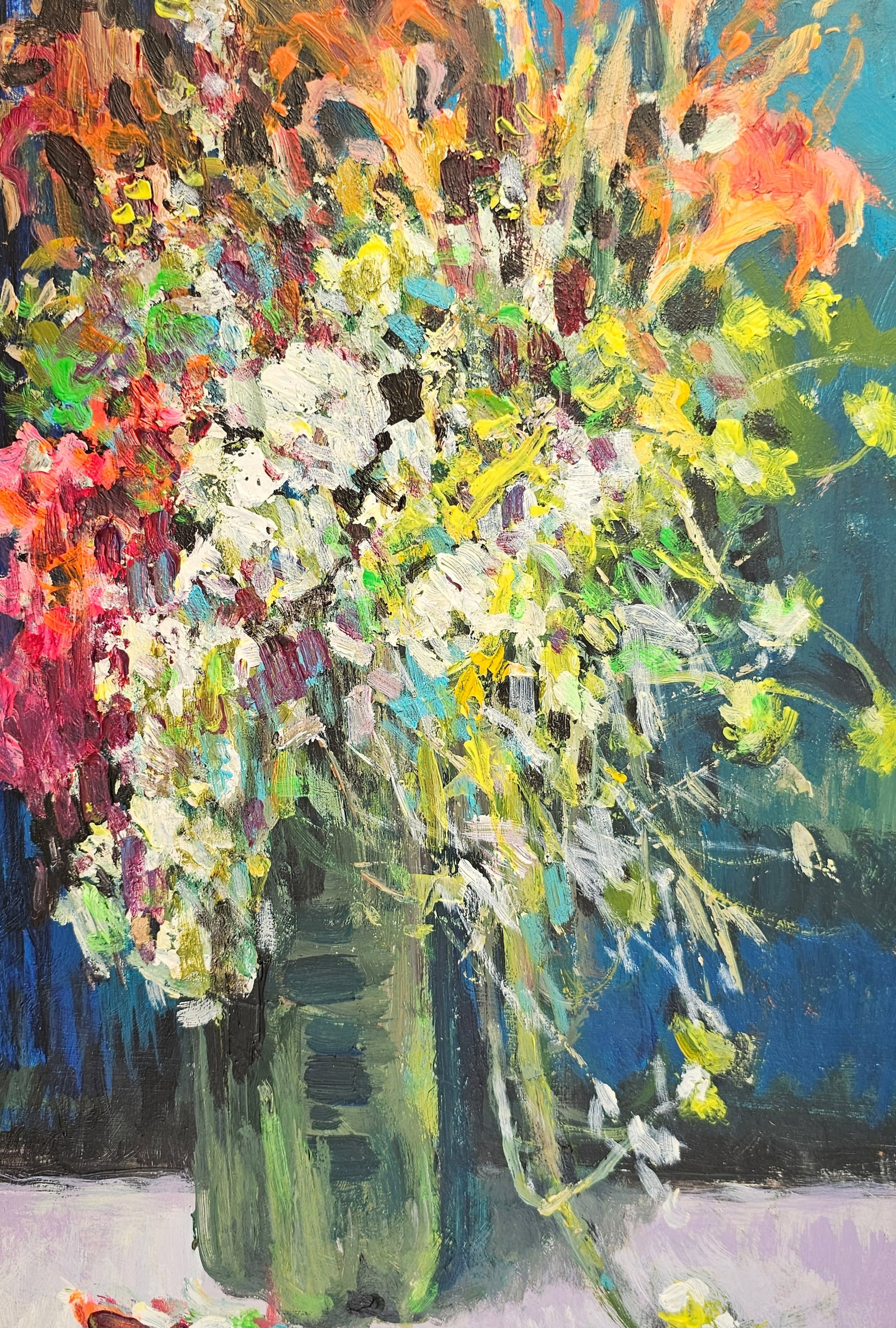 Acrylic painting still life with flowers Vyacheslav Petrovich Babac - 7