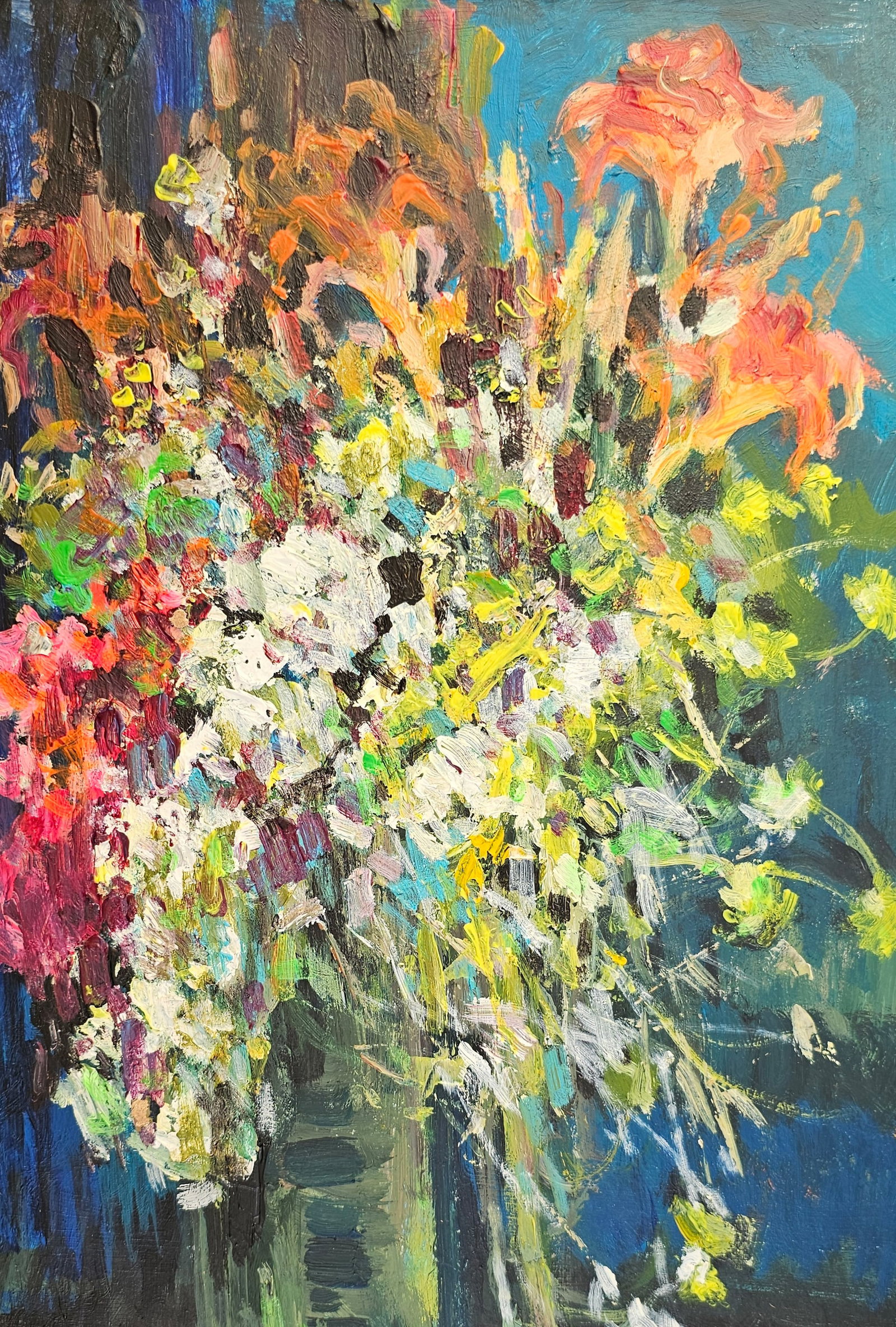Acrylic painting still life with flowers Vyacheslav Petrovich Babac - 8