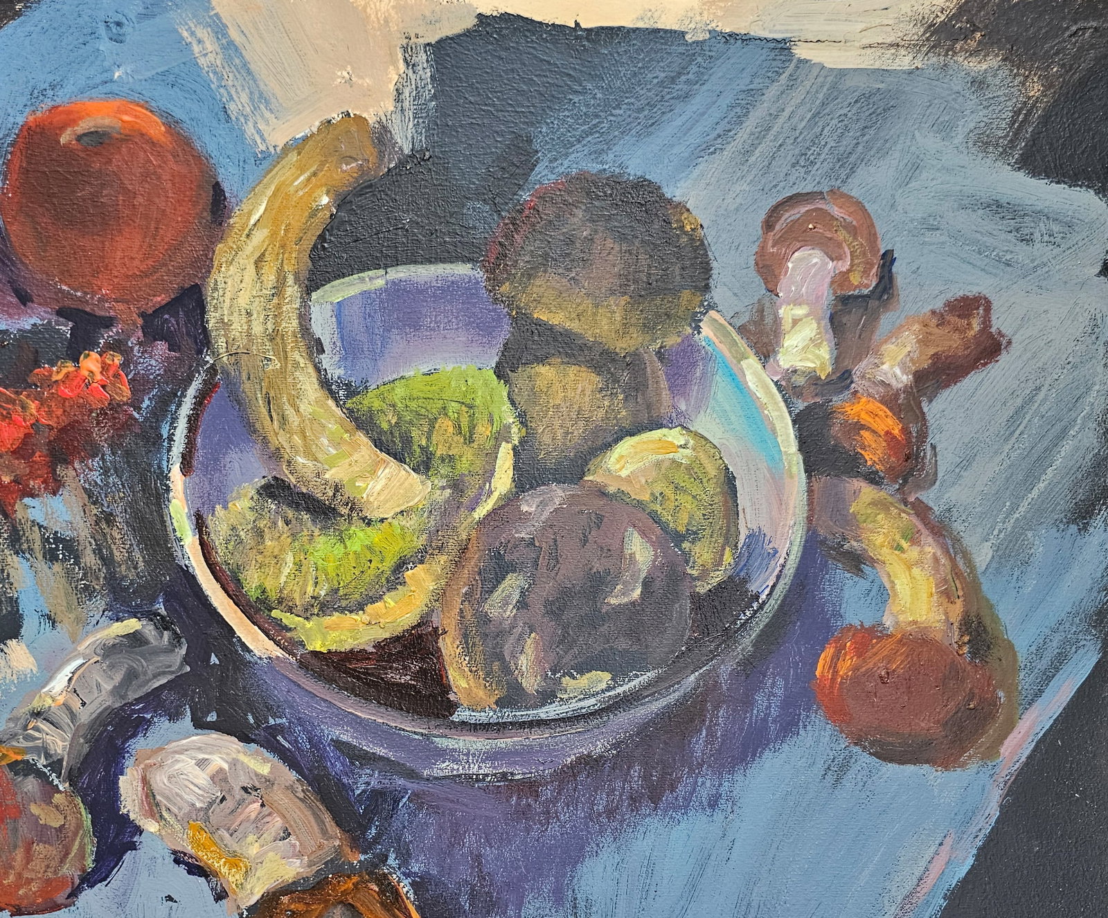 Acrylic painting still life with sunflowers Vyacheslav Petrovich Babac - 4