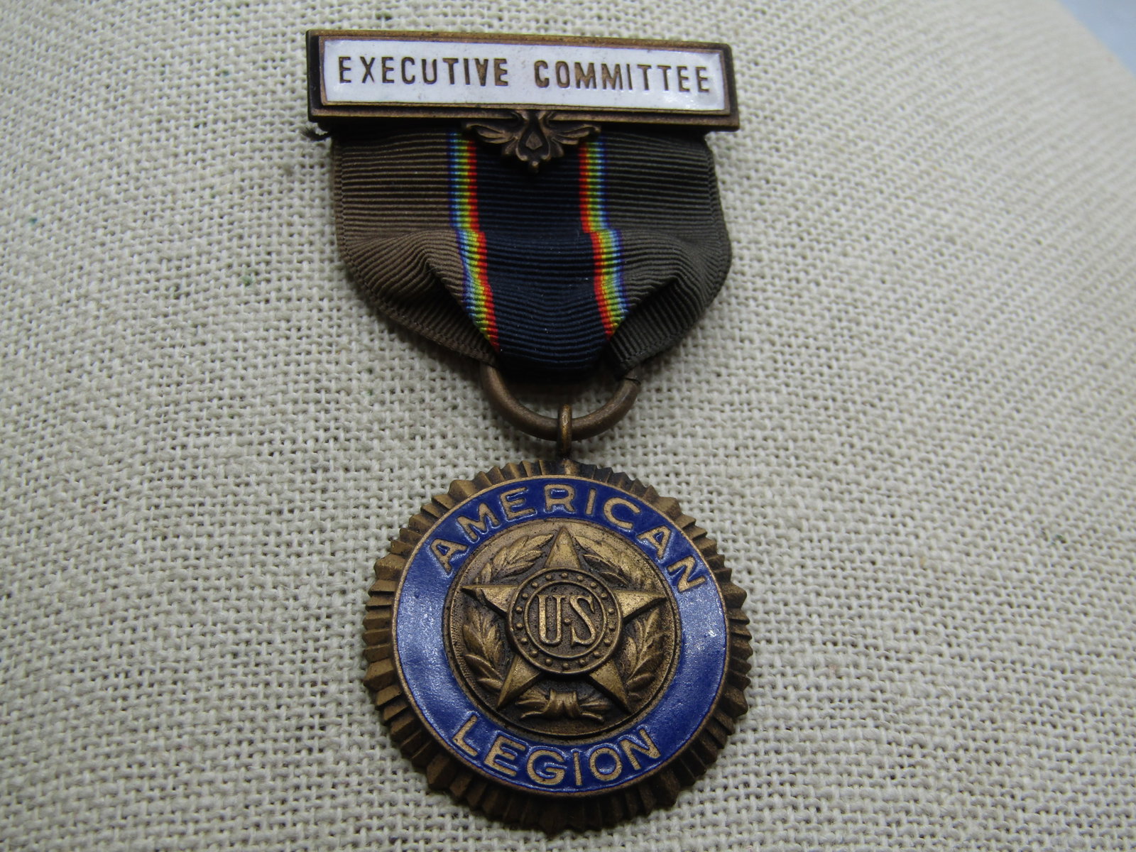 Antique American Legion Executive Committee Medal with Ribbon, 11/12/19 Patent - 3