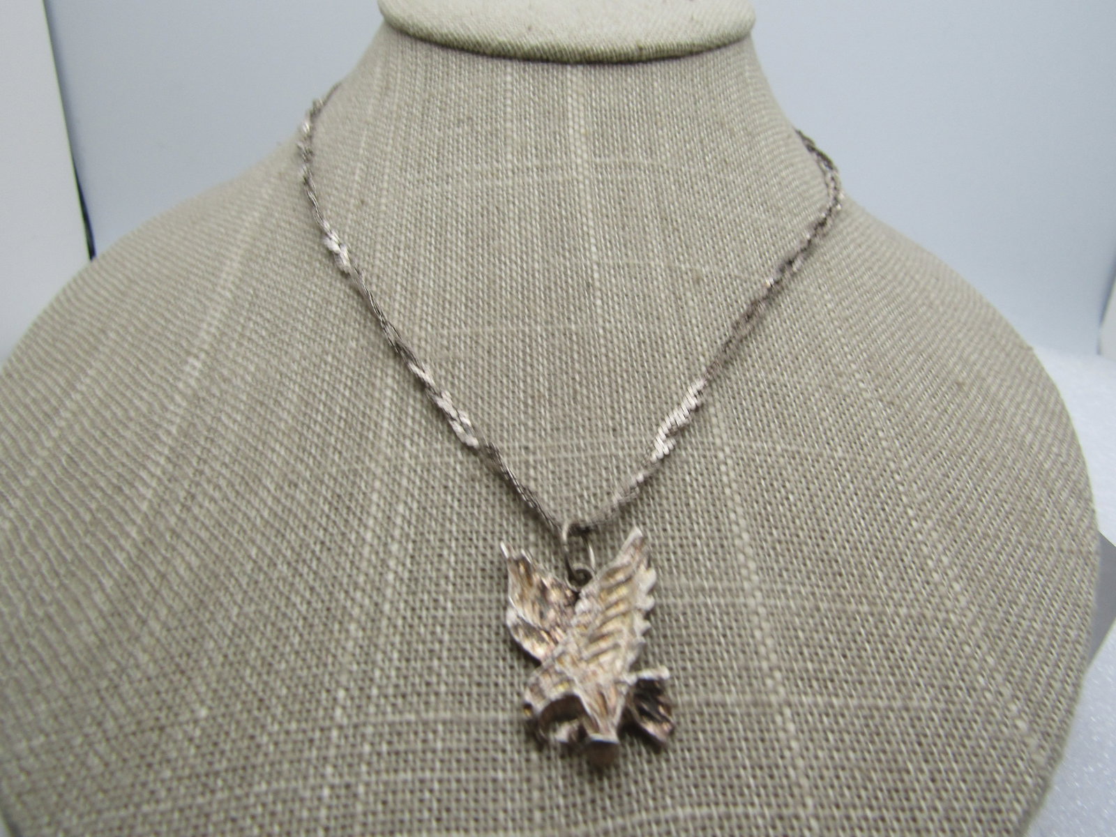 Vintage Sterling Eagle Necklace, Danecraft 16" Brained Chain. 1960's-1970's (1 of 7)
