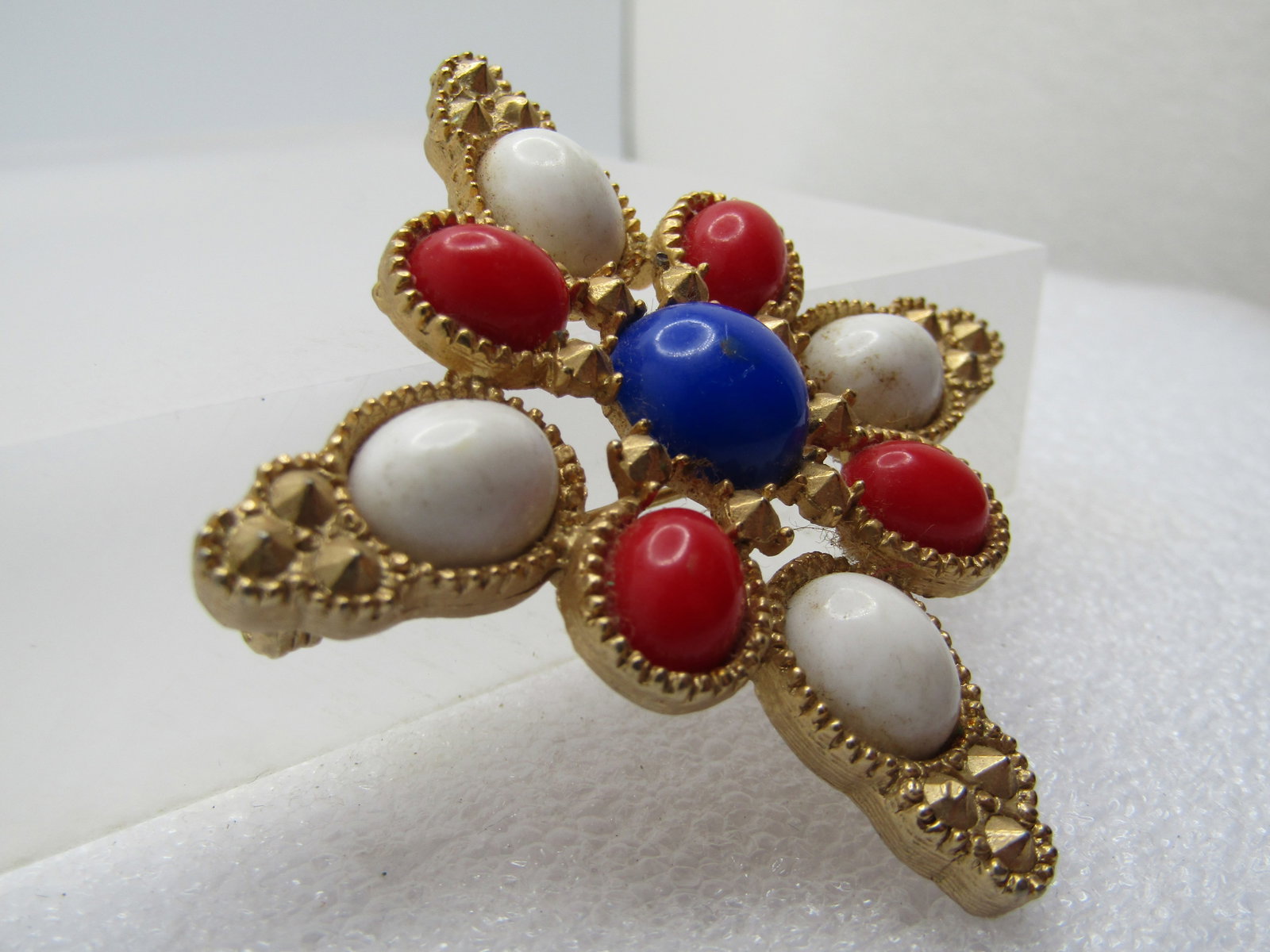 Vintage Red, White, & Blue Brooch, Sarah Coventry, 1960's-1970's - 3