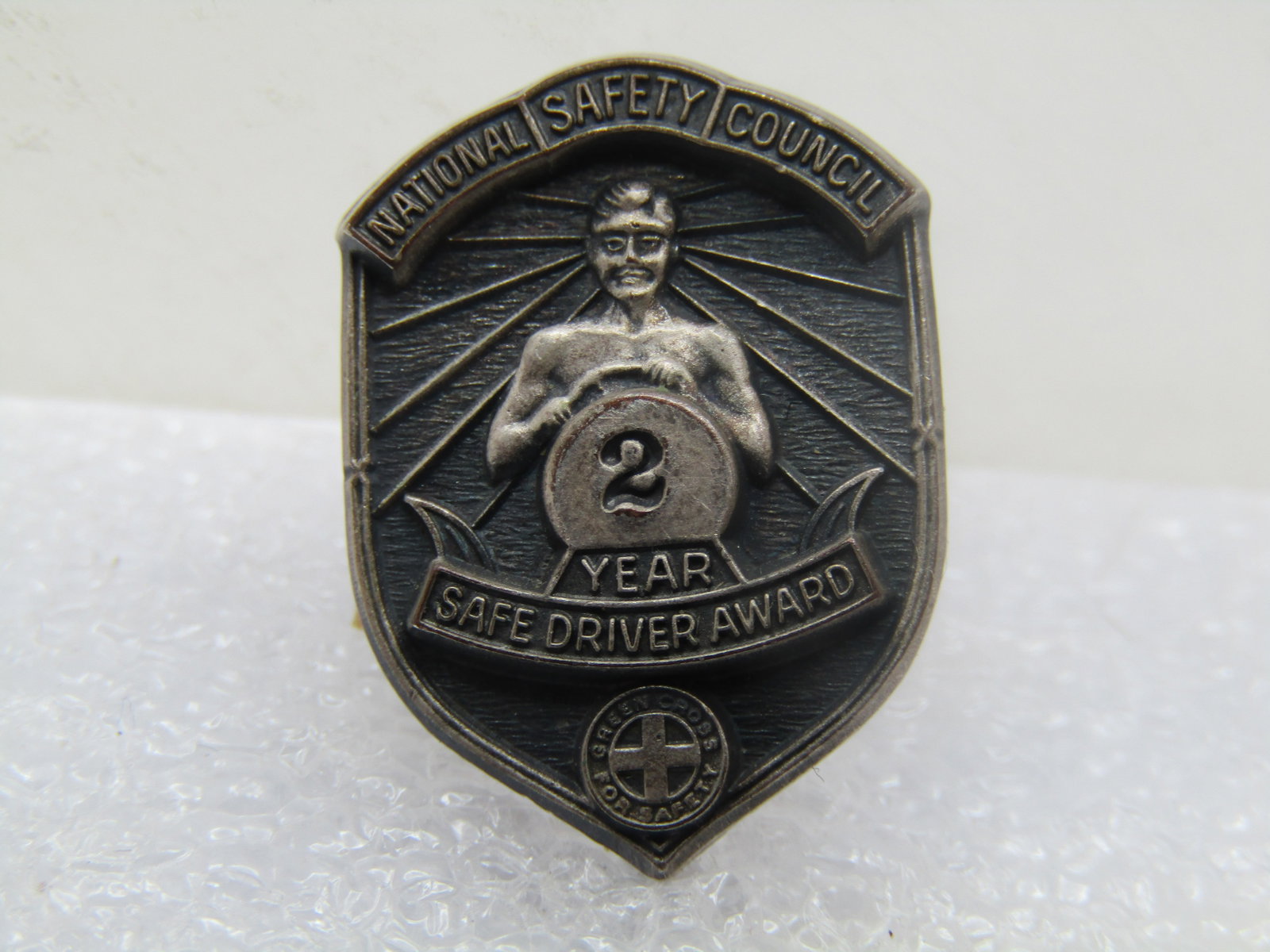 Vintage Pewter National Safety Counsel Award 2 Yr, 1960's-1970's (1 of 5)