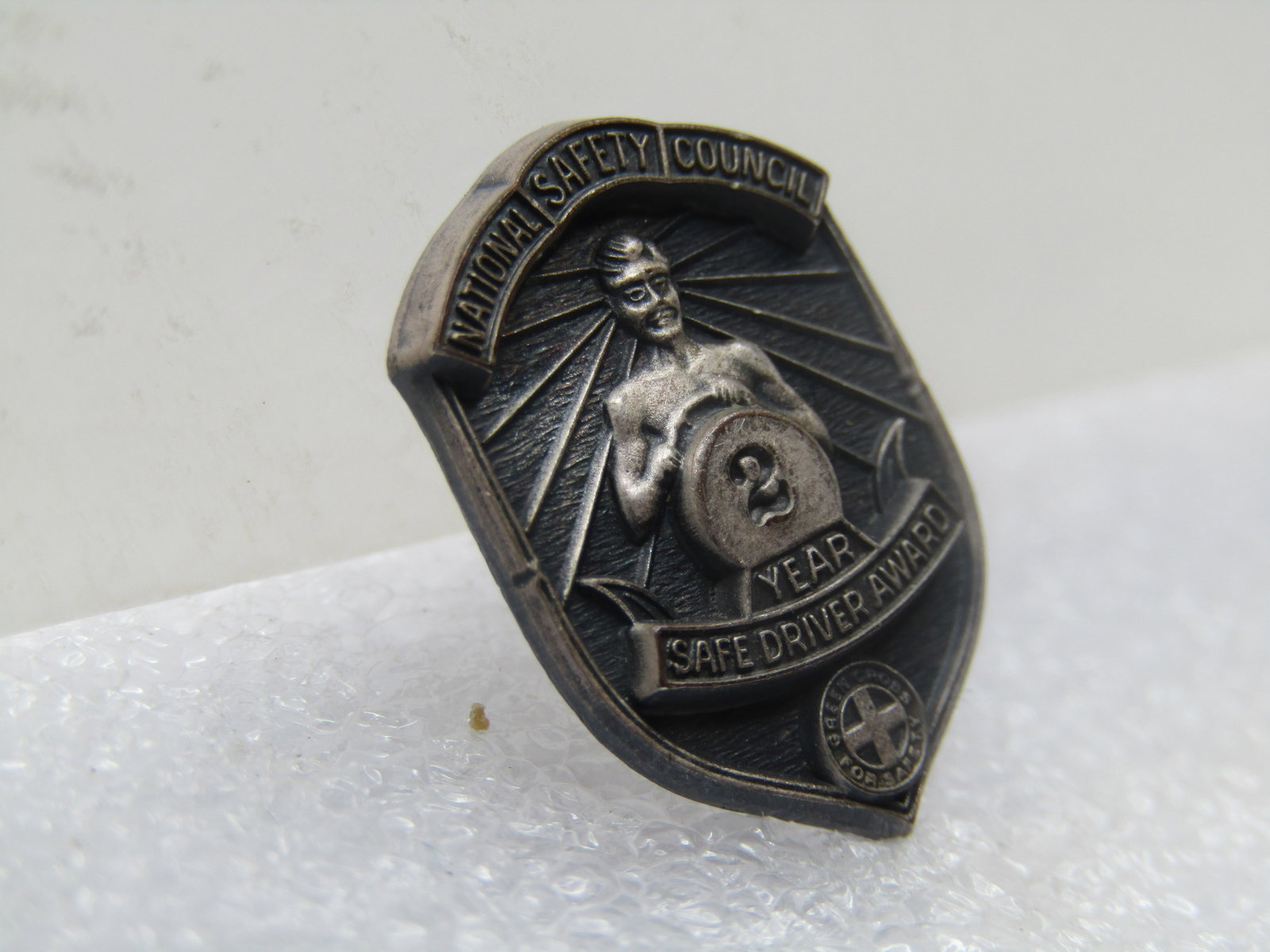 Vintage Pewter National Safety Counsel Award 2 Yr, 1960's-1970's - 3