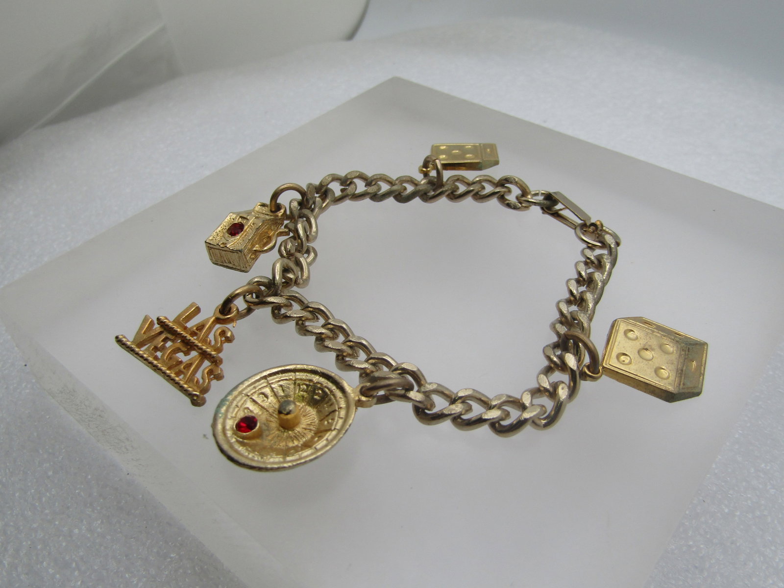 Vintage Las Vegas Charm Bracelet, 1960's-1970's, 7" - 2