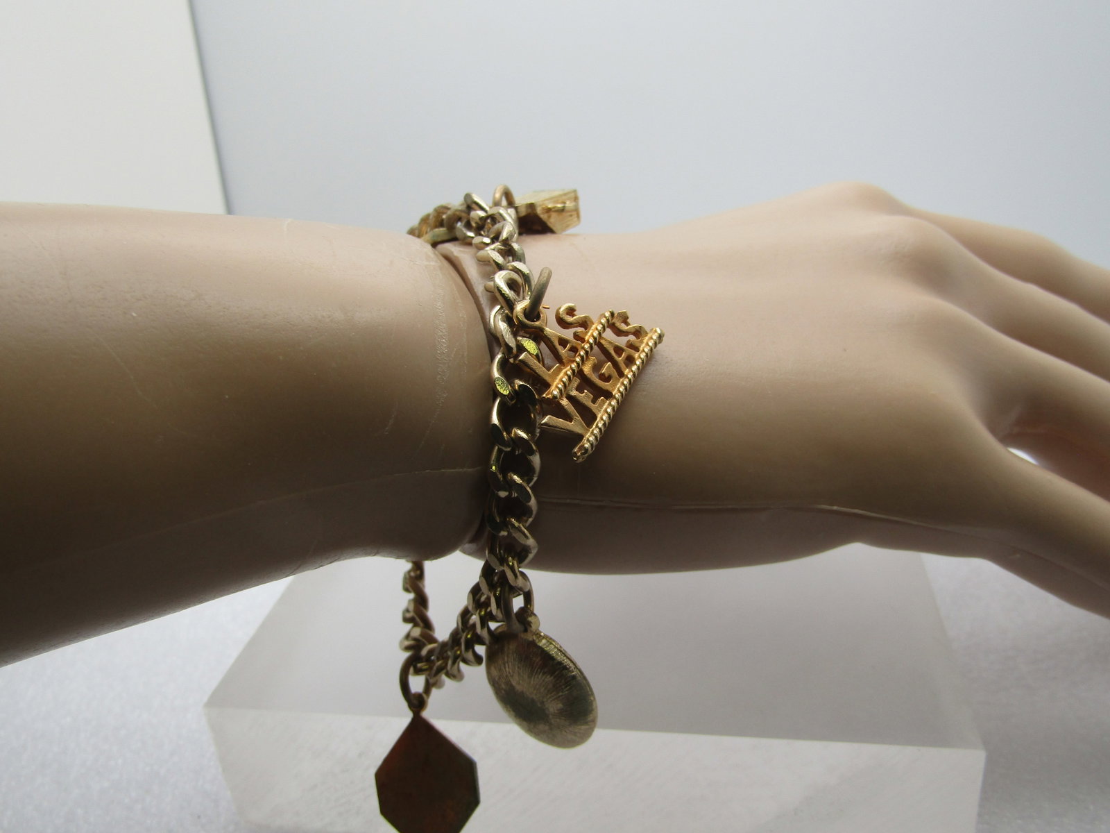 Vintage Las Vegas Charm Bracelet, 1960's-1970's, 7" - 4