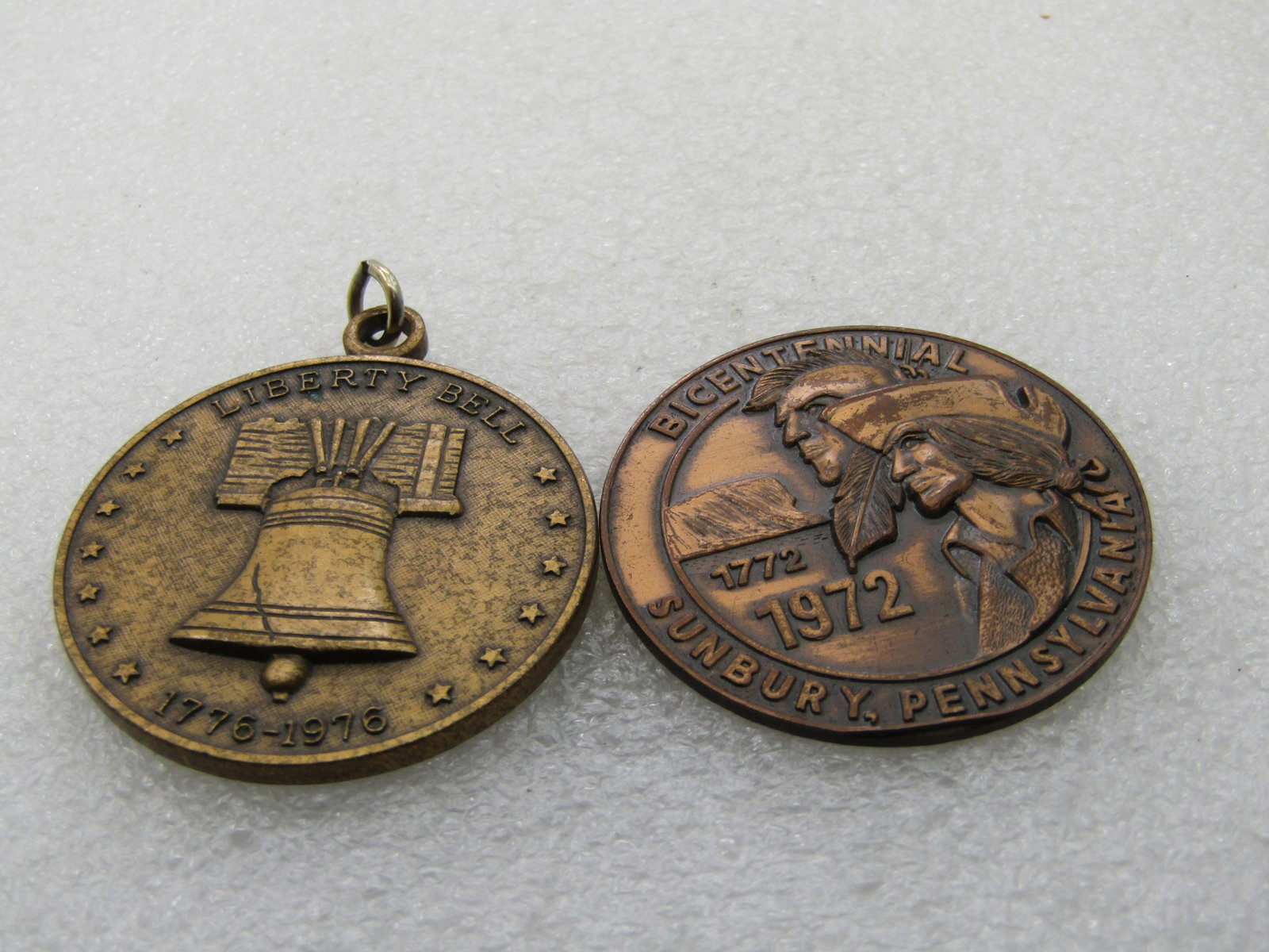 Commerorative Bicentennial Numbered Coin/Pendant &Bicentennial Sunbury, PA Coin - 2