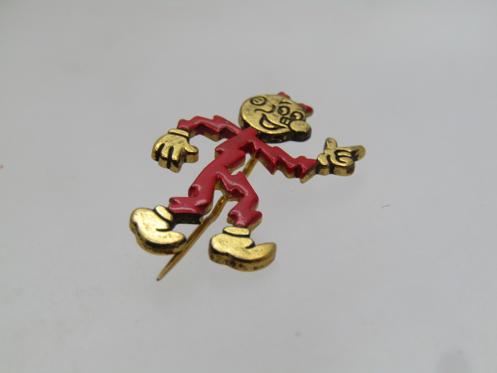 Vintage USA Enameled Heart Flag Brooch, Avon, 1980's - 6