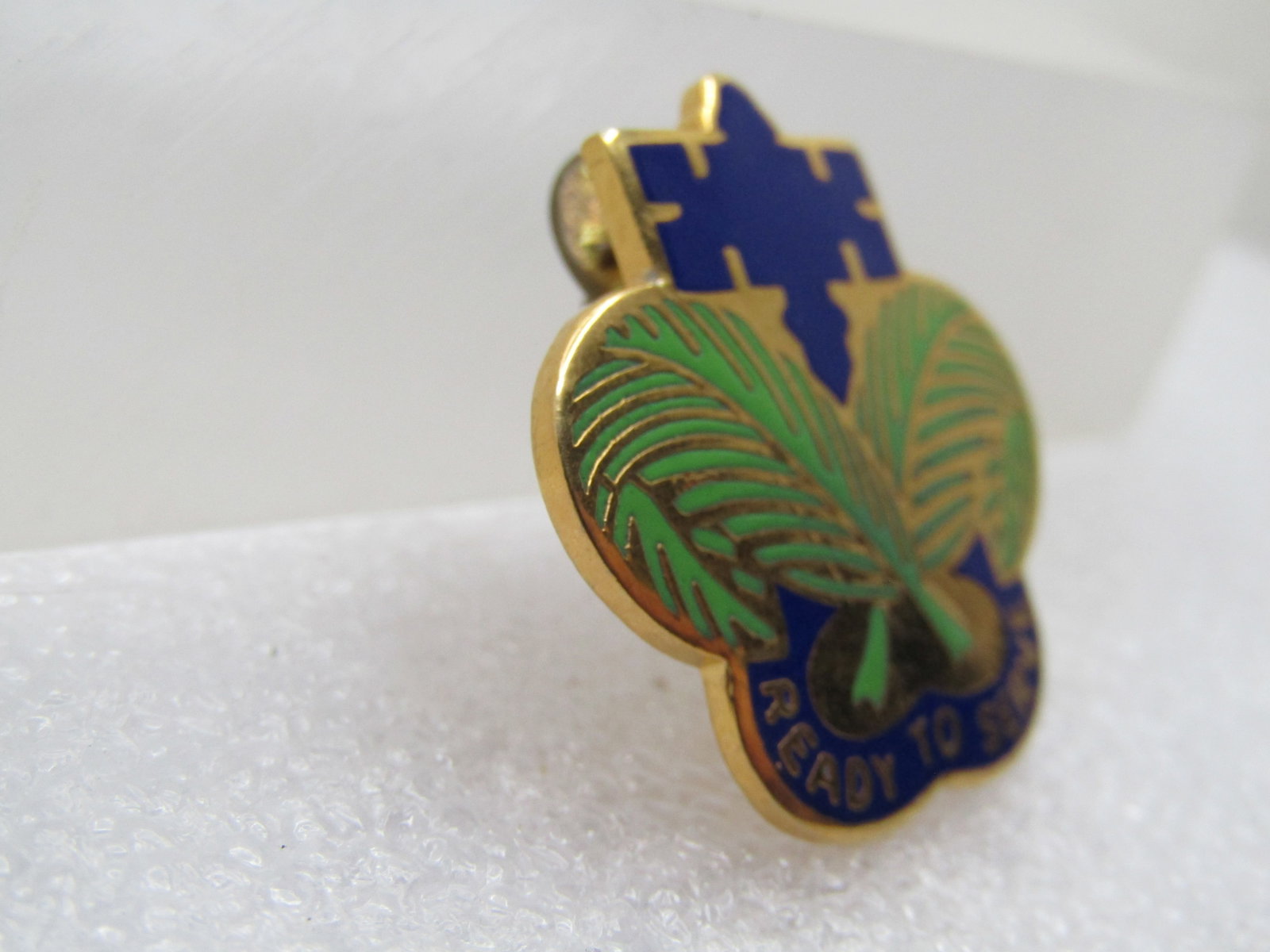 Enameled Ready to Serve Army 627th Tack Pin - 2