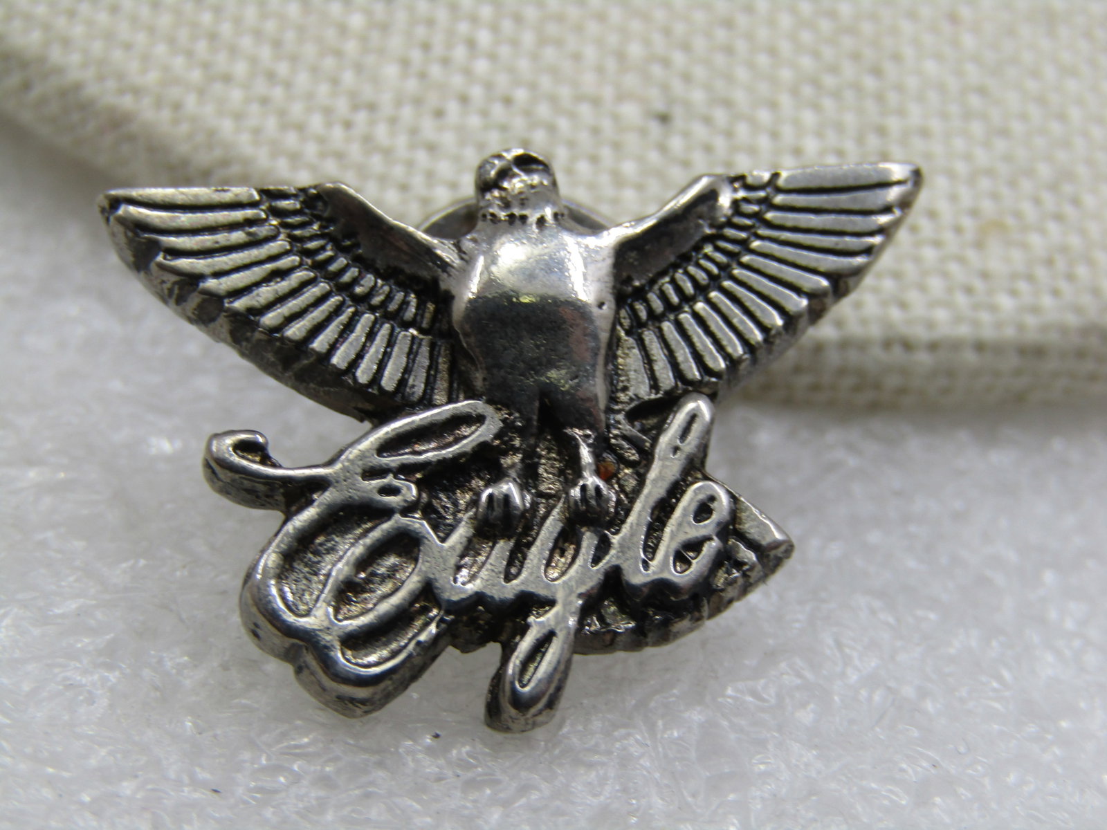Vintage Eagle Tack Pin, Silver Tone, 1980's - 2
