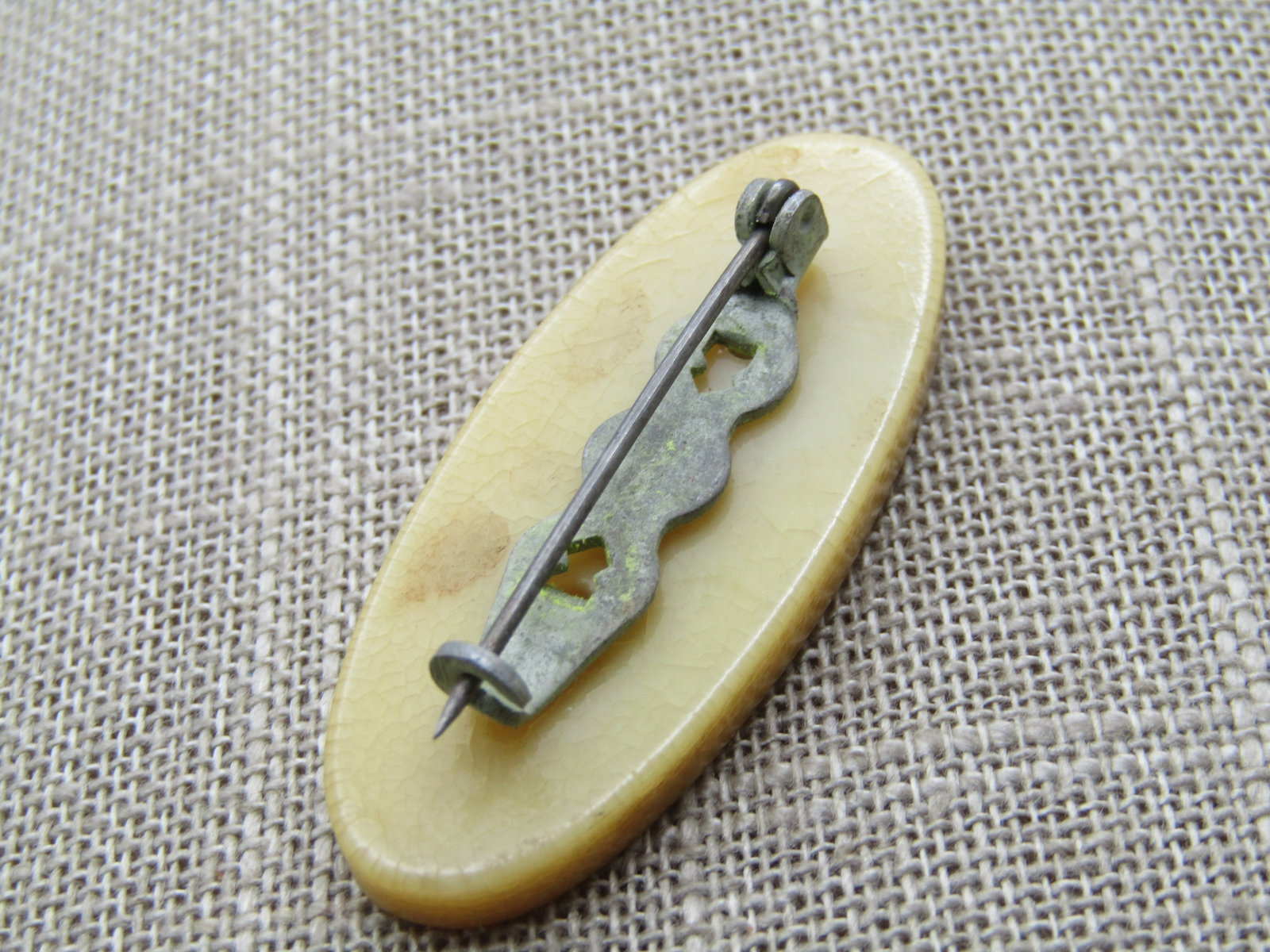 Vintage Painted Miami , Florida Brooch, Souvenir , 1940's-1950's - 4