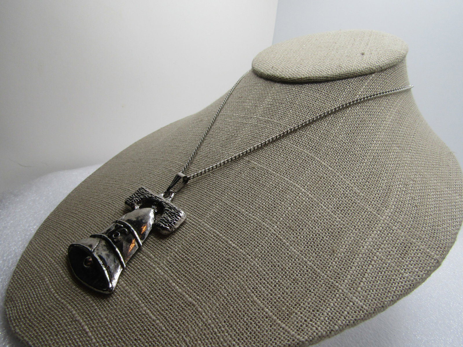 Vintage 76 Liberty Bell Necklace, 24", God Bless America, 1970's - 2