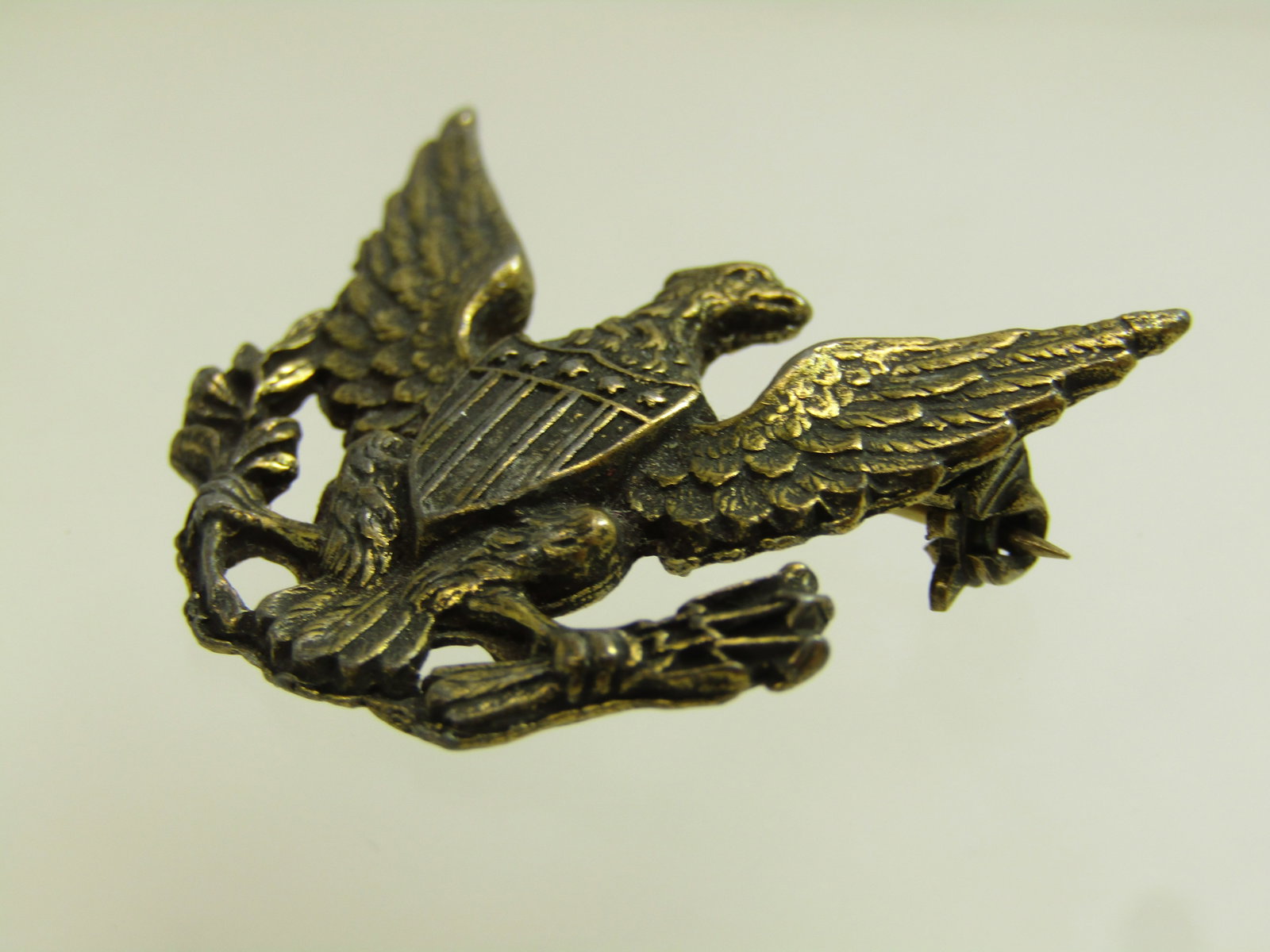 Vintage American Eagle Brooch, Flag Sield & Arrows, 1960's-1970's - 3