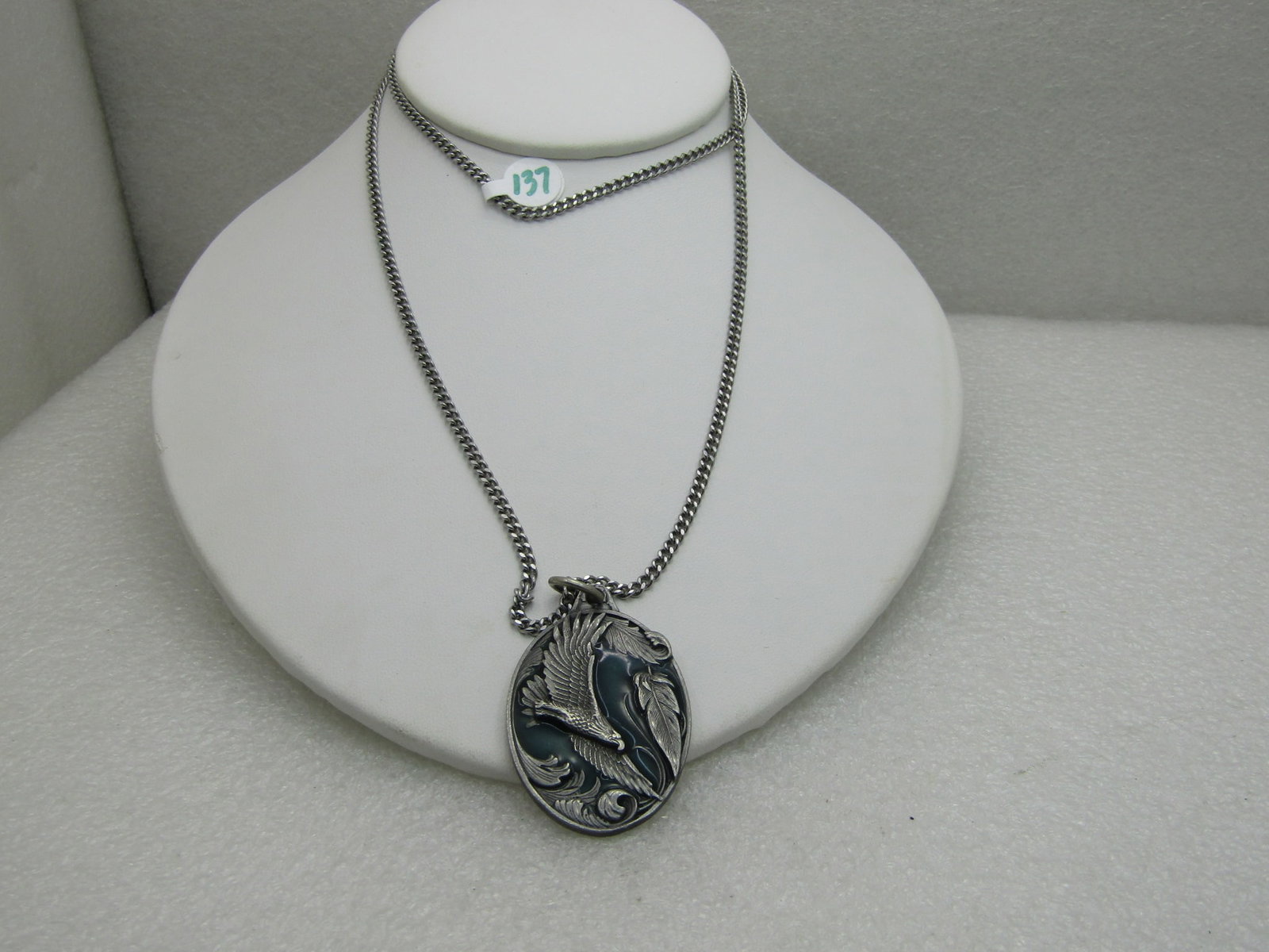 Vintage Eagle Fly High Necklace, 28" - 2