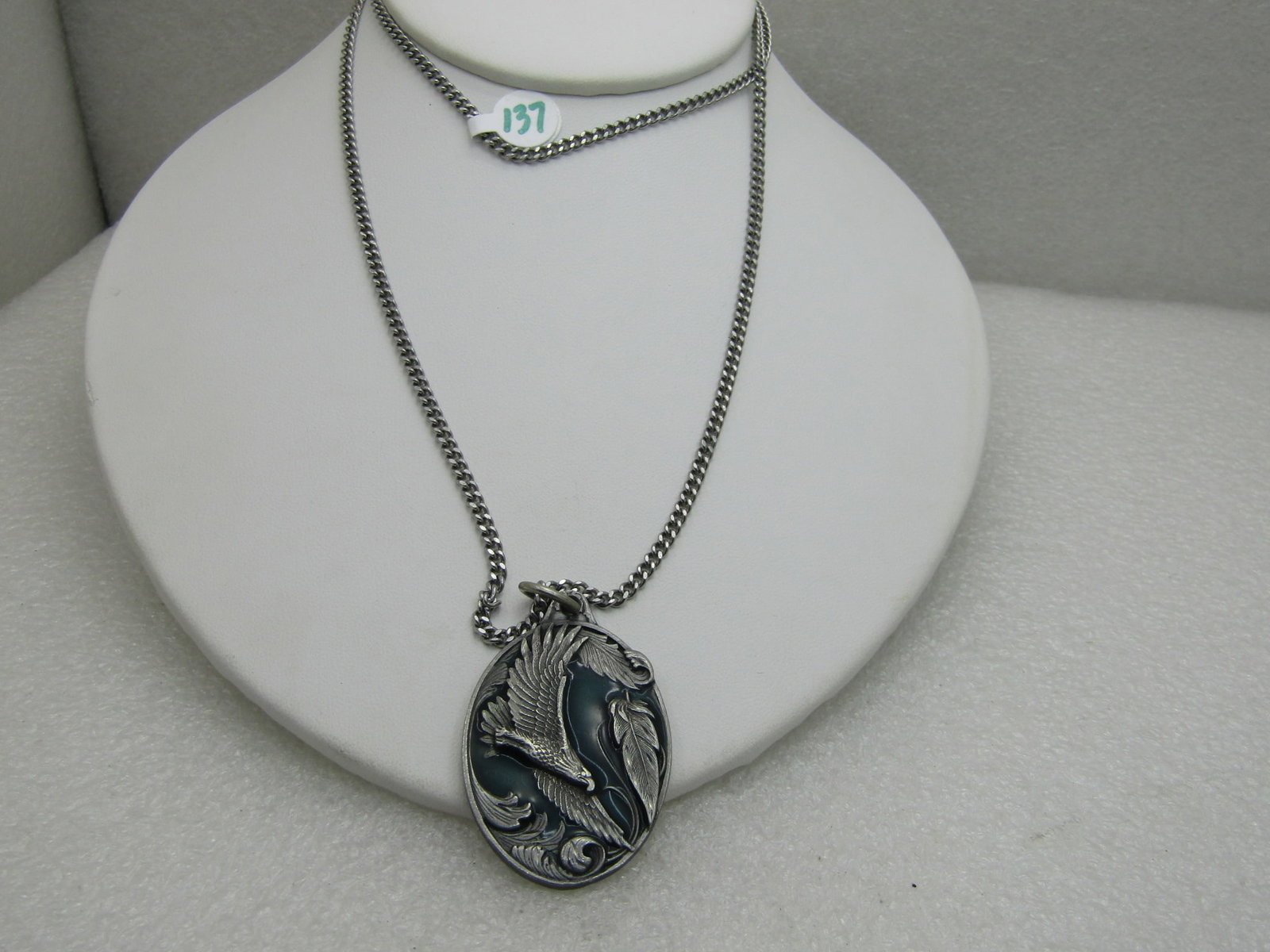 Vintage Eagle Fly High Necklace, 28" - 3