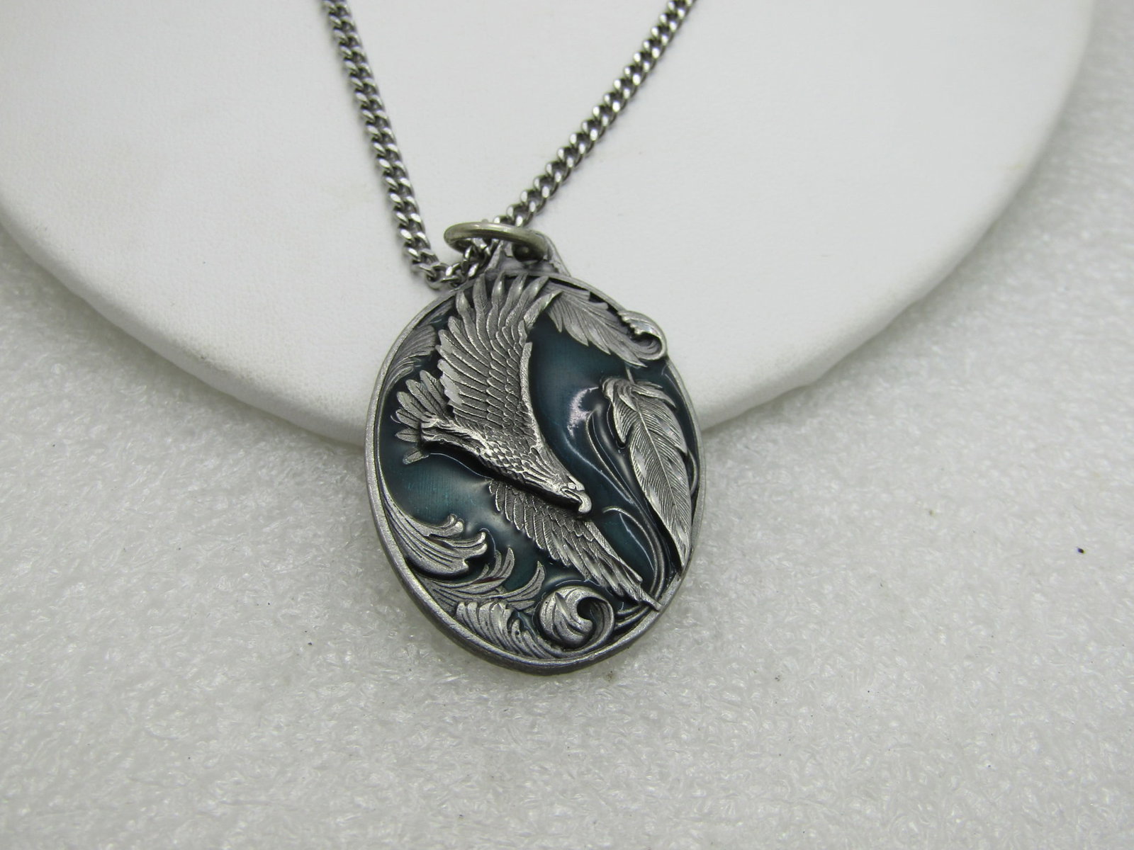 Vintage Eagle Fly High Necklace, 28" - 5
