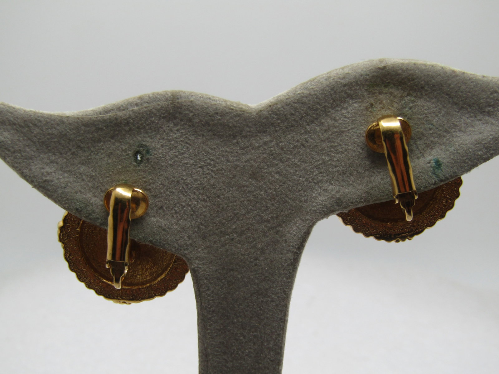 Vintage Enameled Anchor Earrings, Clip, Navy, 1960's - 4