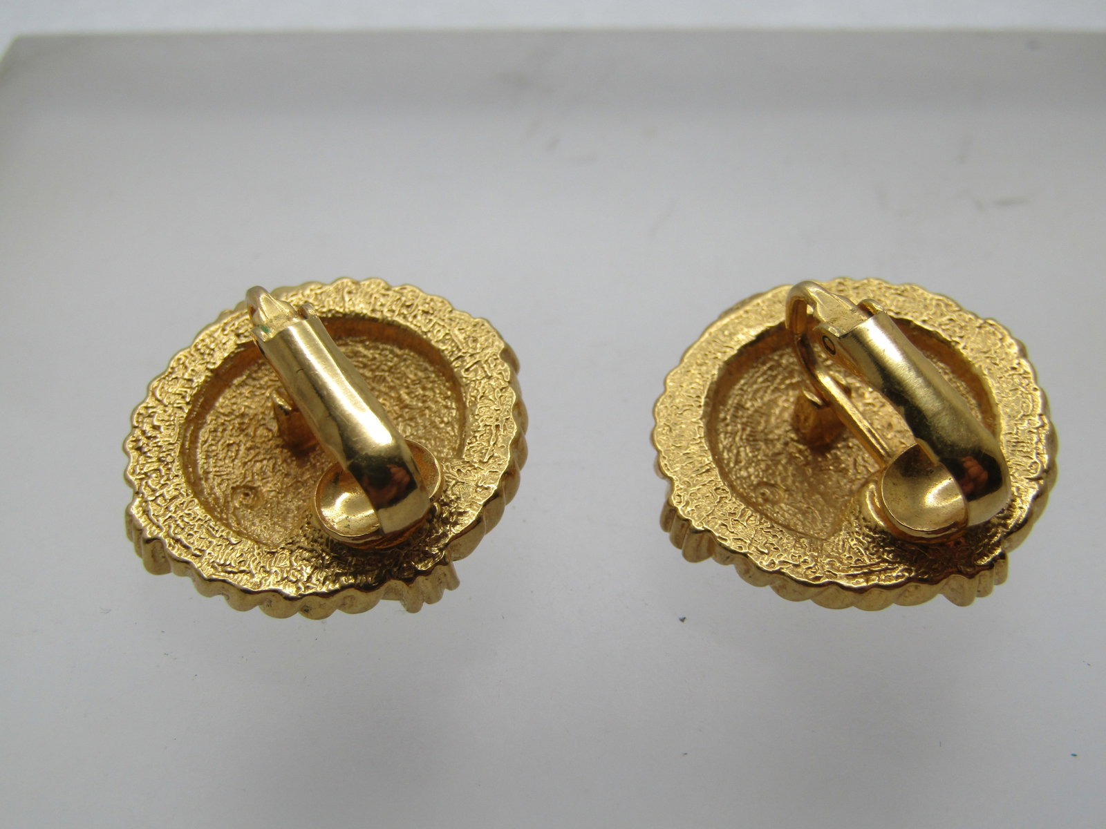 Vintage Enameled Anchor Earrings, Clip, Navy, 1960's - 6