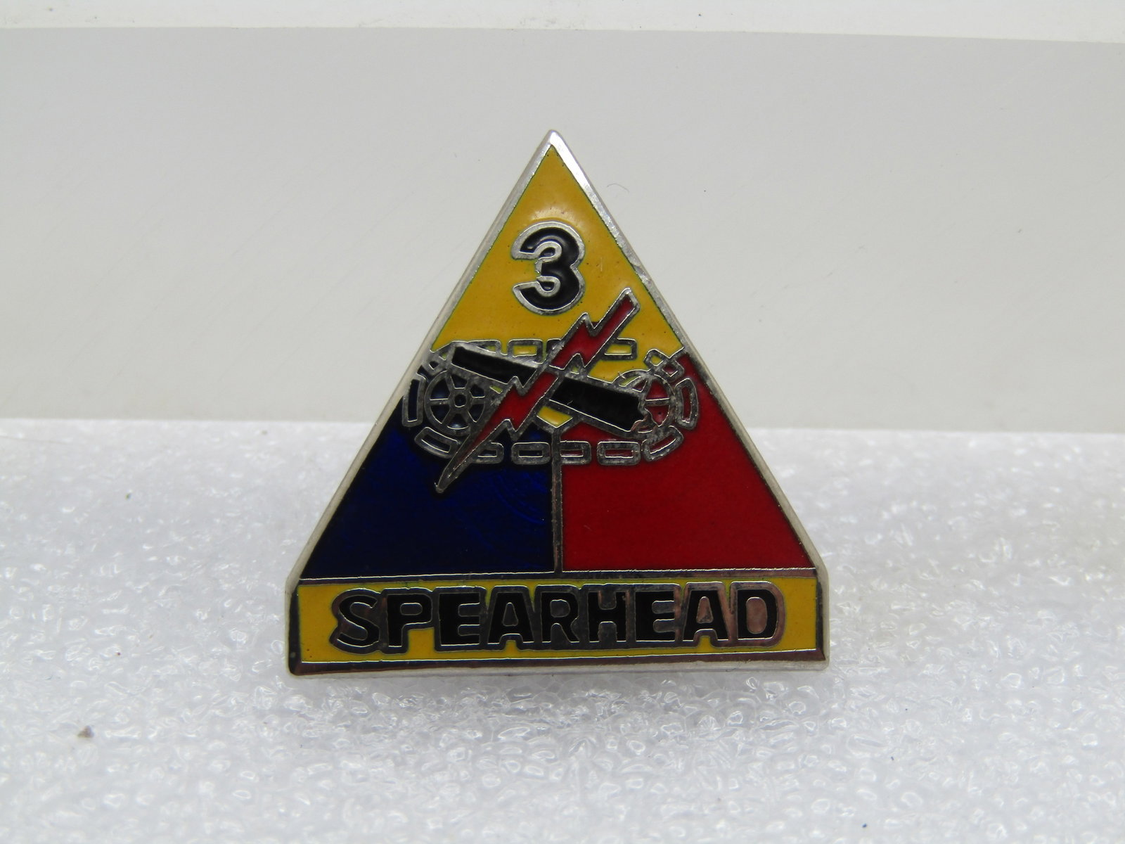 3rd Army Armor Division Spearhead Hat Pin, Enameled (1 of 6)