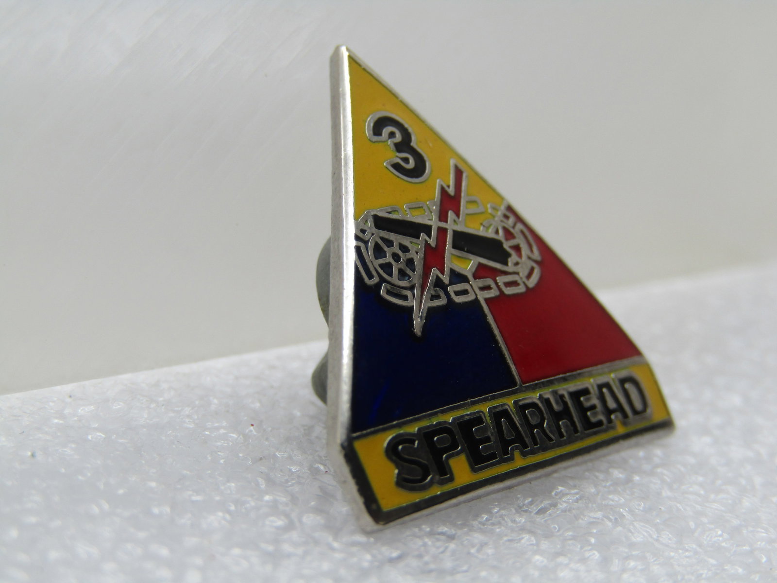 3rd Army Armor Division Spearhead Hat Pin, Enameled - 2