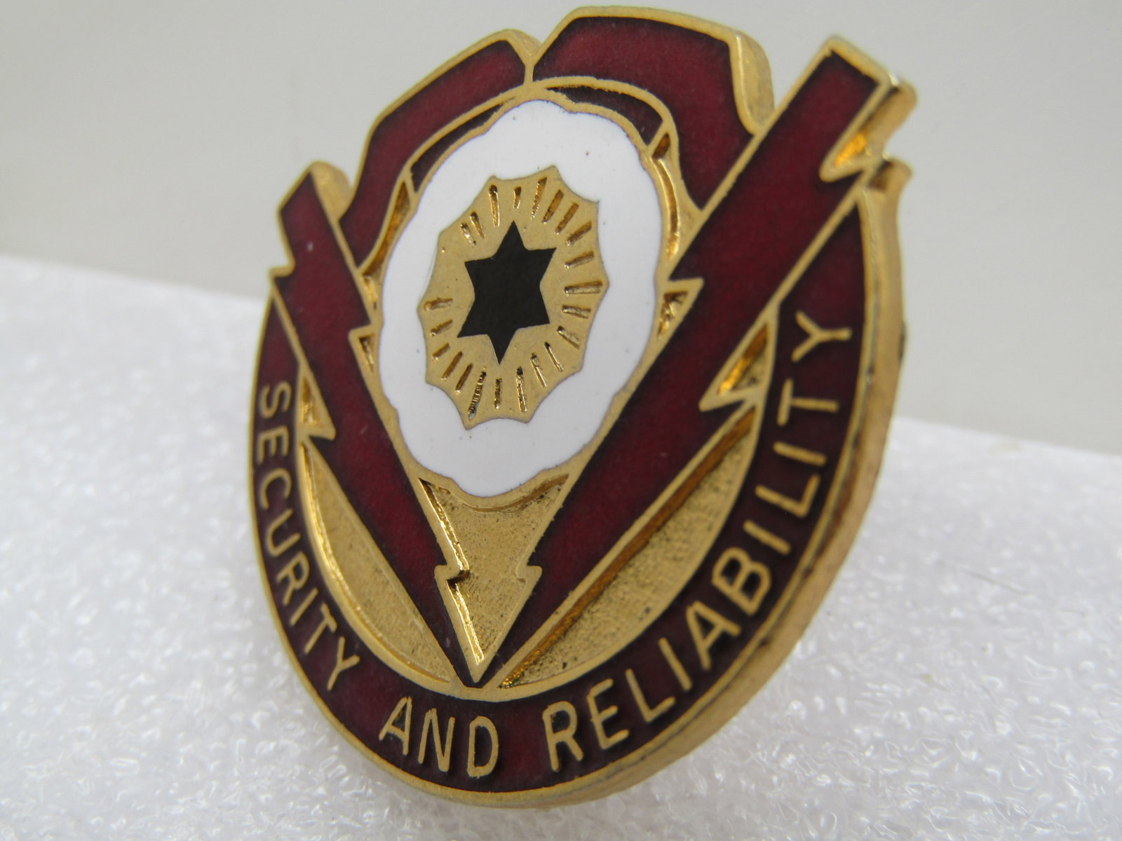 Vintage Enameled Security and Realibility Tack Pin, Believe Miitary, 1980's-1990's - 3